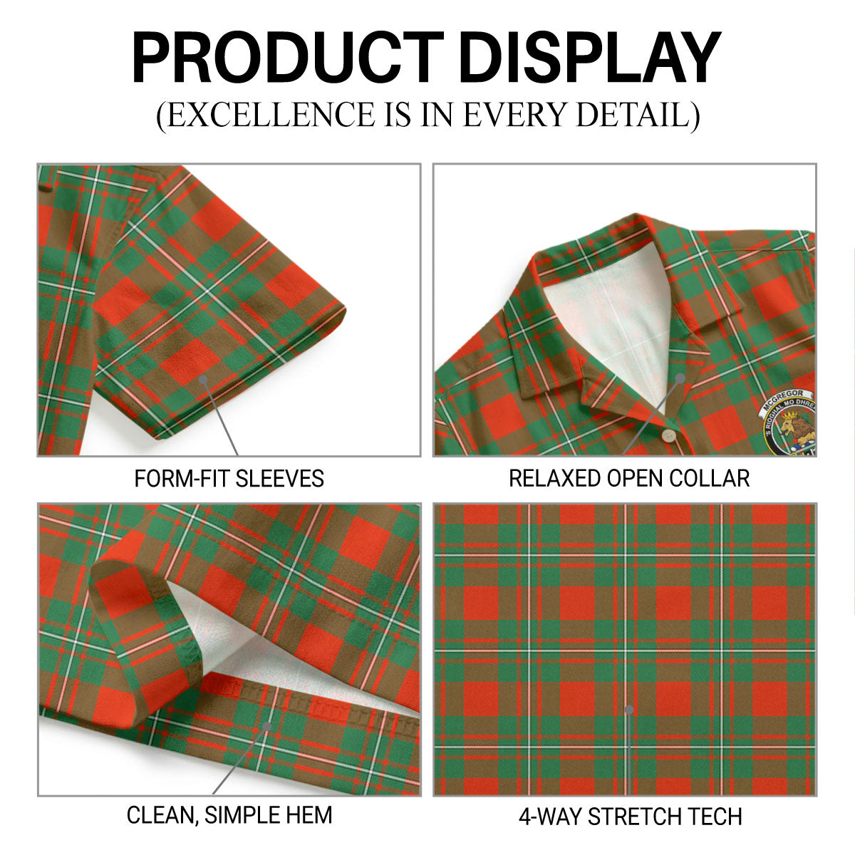 McGregor Ancient Tartan Crest Hawaiian Shirt