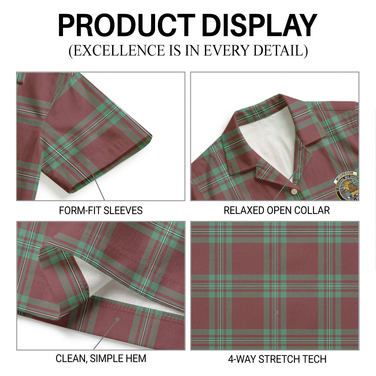 McGregor Hunting Ancient Tartan Crest Hawaiian Shirt