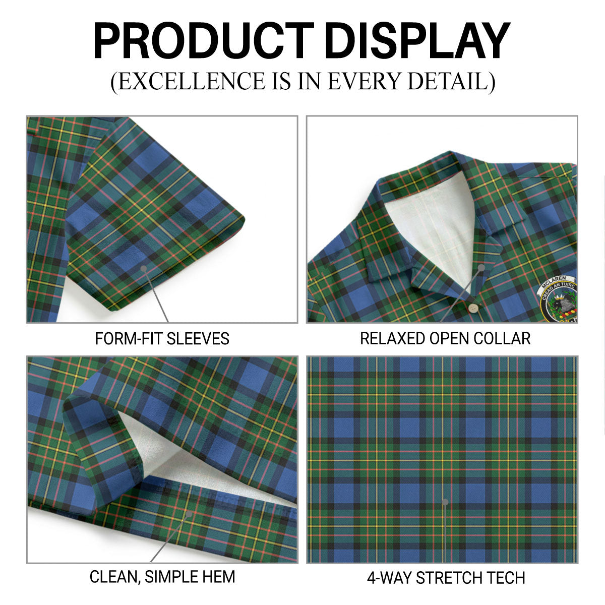 McLaren Ancient Tartan Crest Hawaiian Shirt