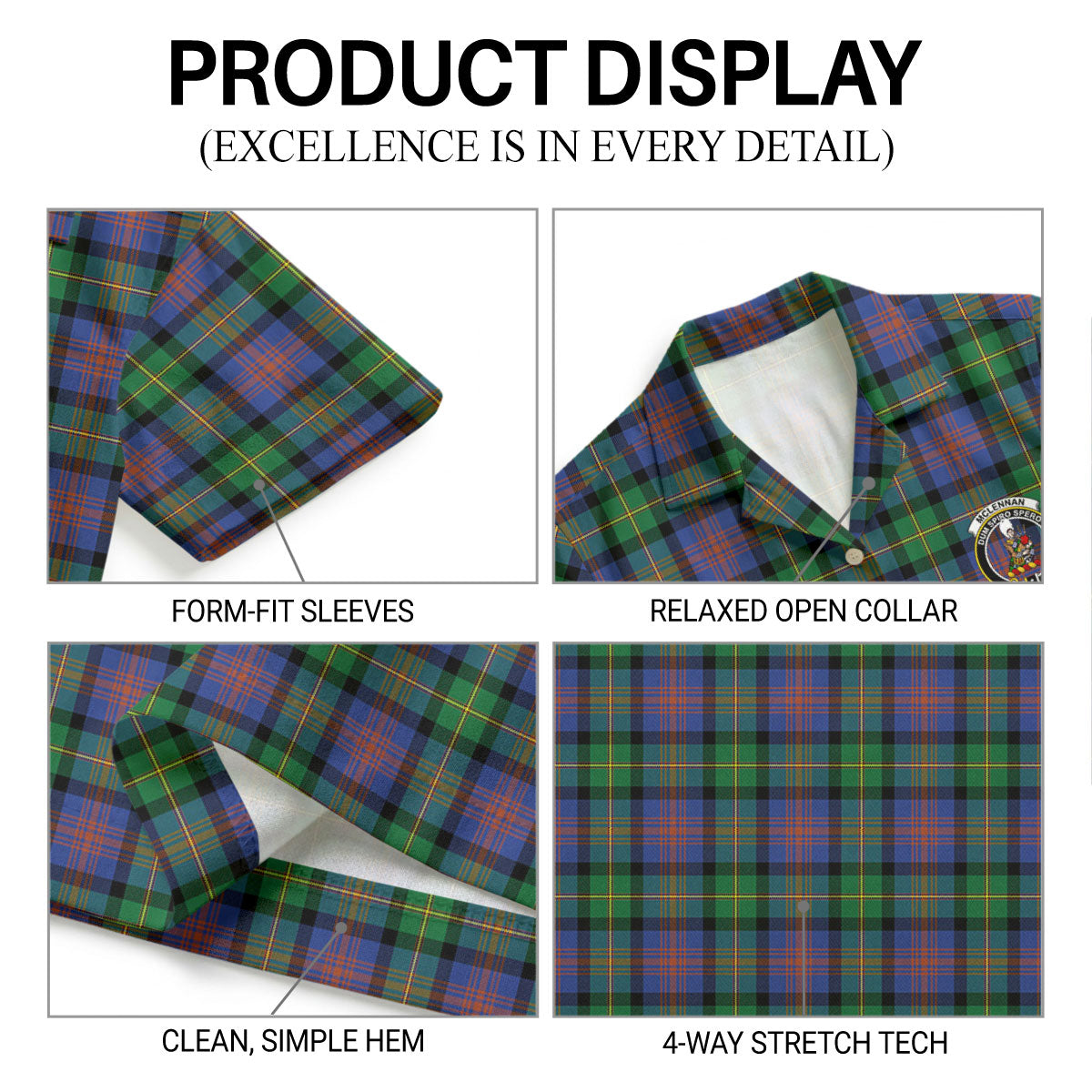 McLennan Ancient Tartan Crest Hawaiian Shirt