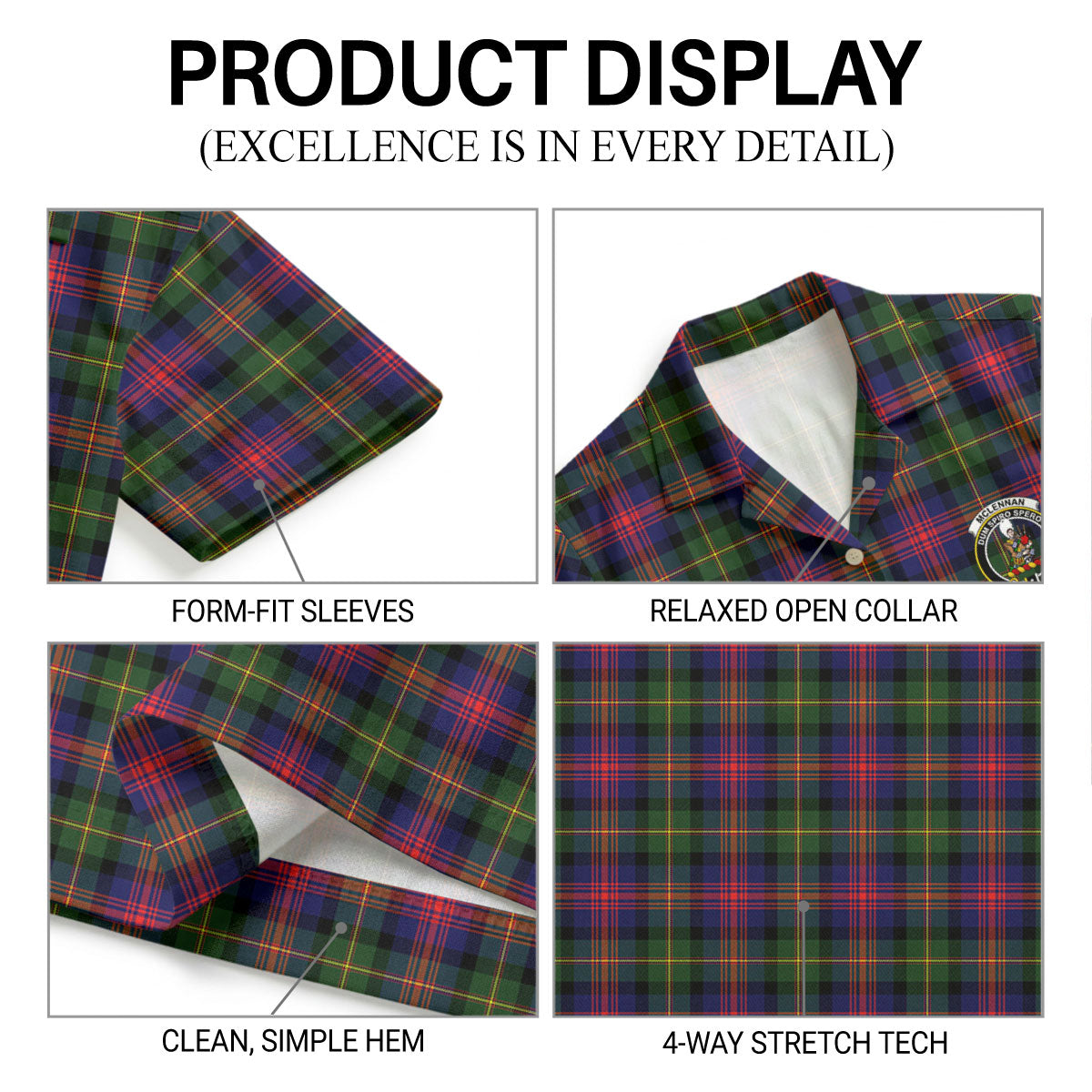 McLennan Modern Tartan Crest Hawaiian Shirt