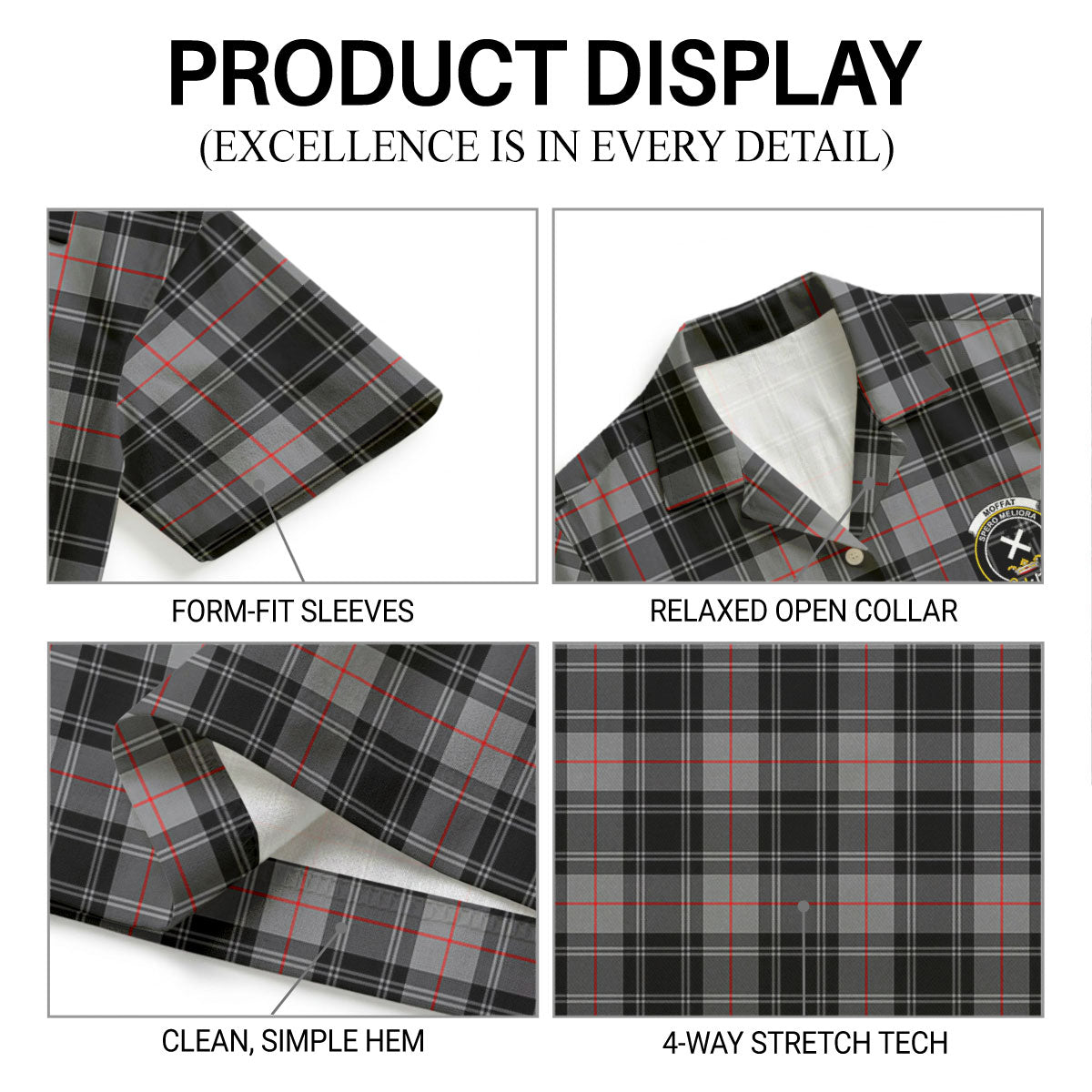 Moffat Modern Tartan Crest Hawaiian Shirt