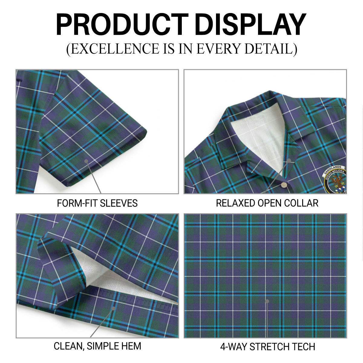 Sandilands Tartan Crest Hawaiian Shirt