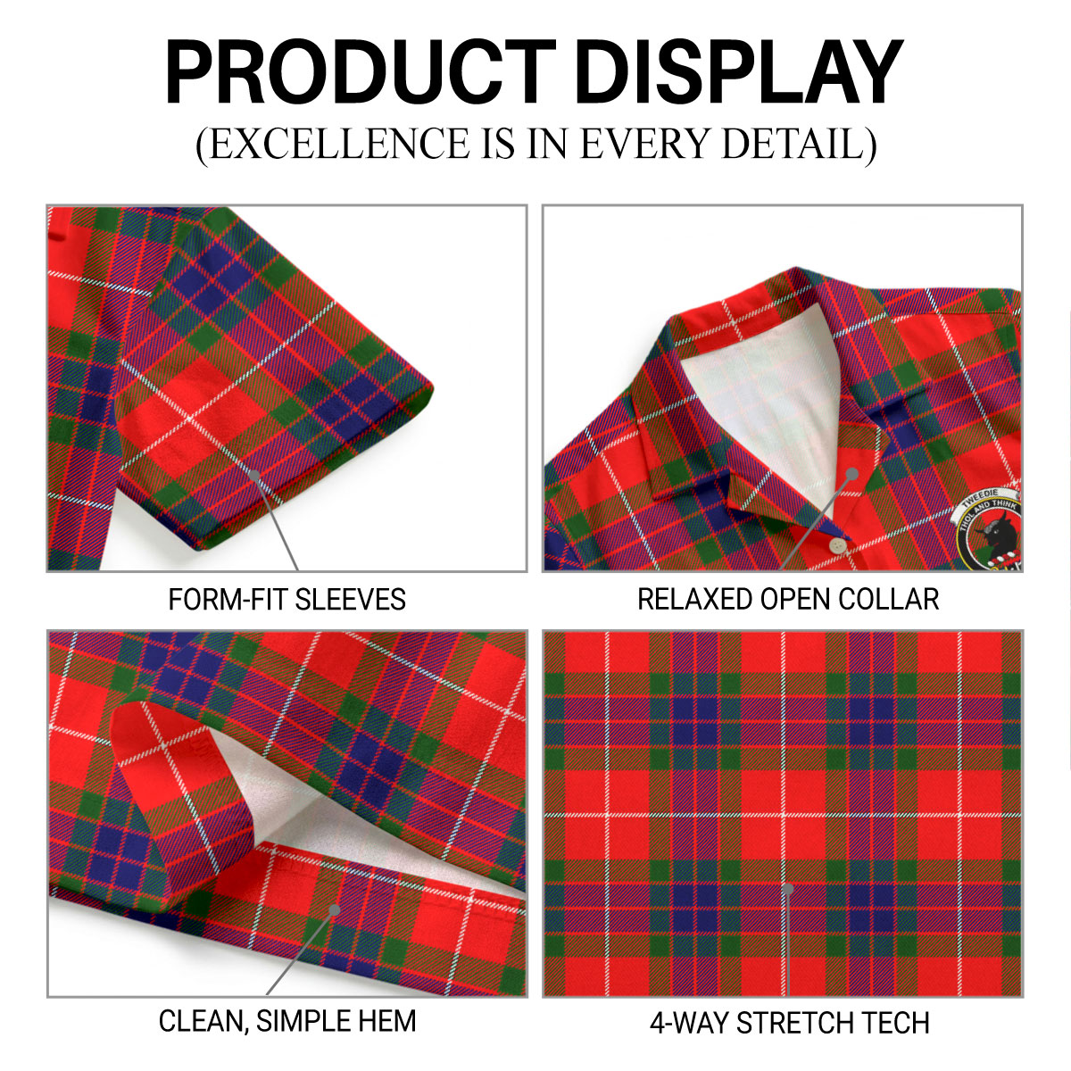Tweedie Tartan Crest Hawaiian Shirt
