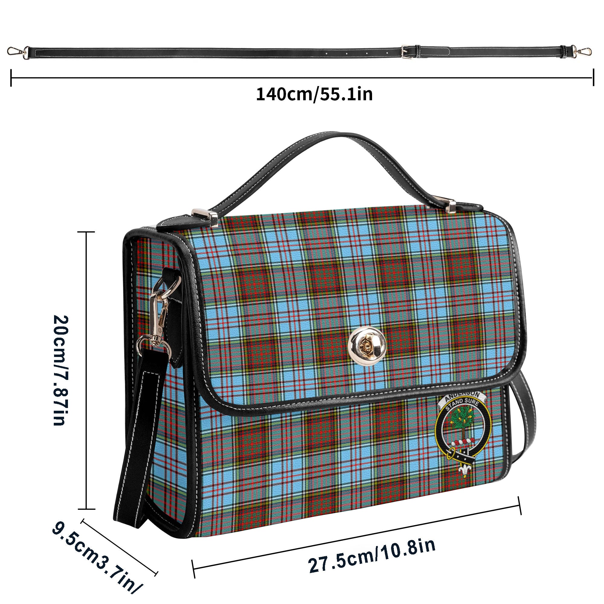 Anderson Ancient Tartan Crest Satchel Bag