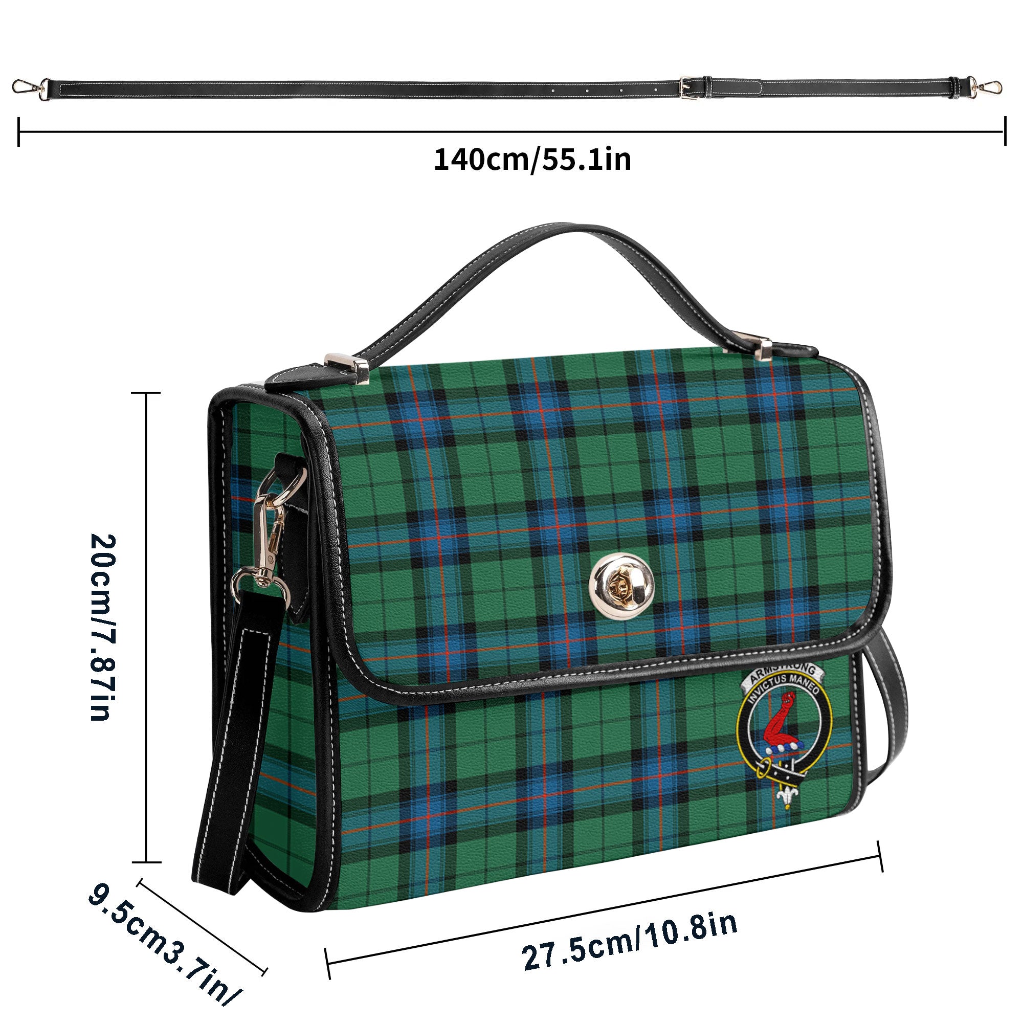 Armstrong Ancient Tartan Crest Satchel Bag