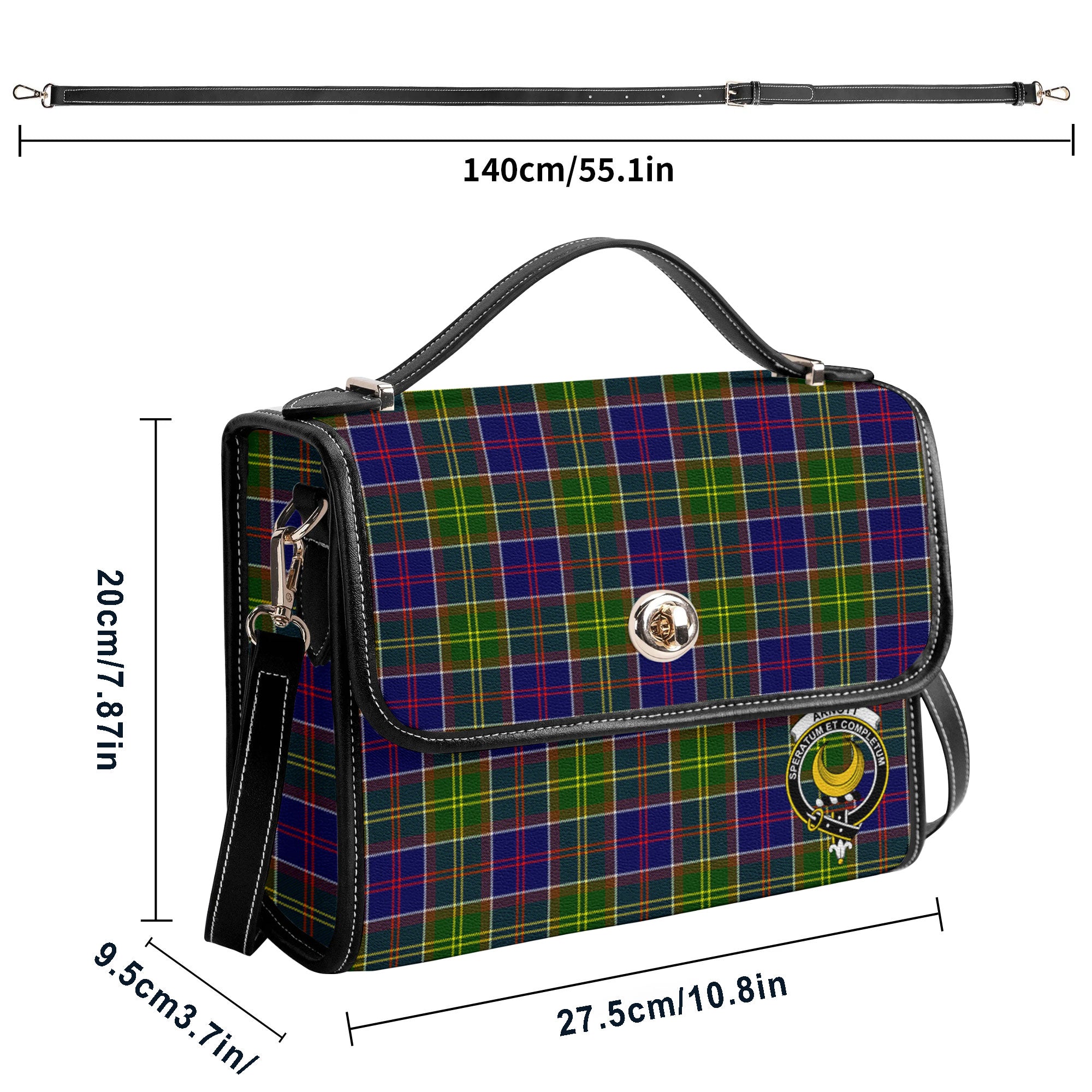 Arnott Tartan Crest Satchel Bag