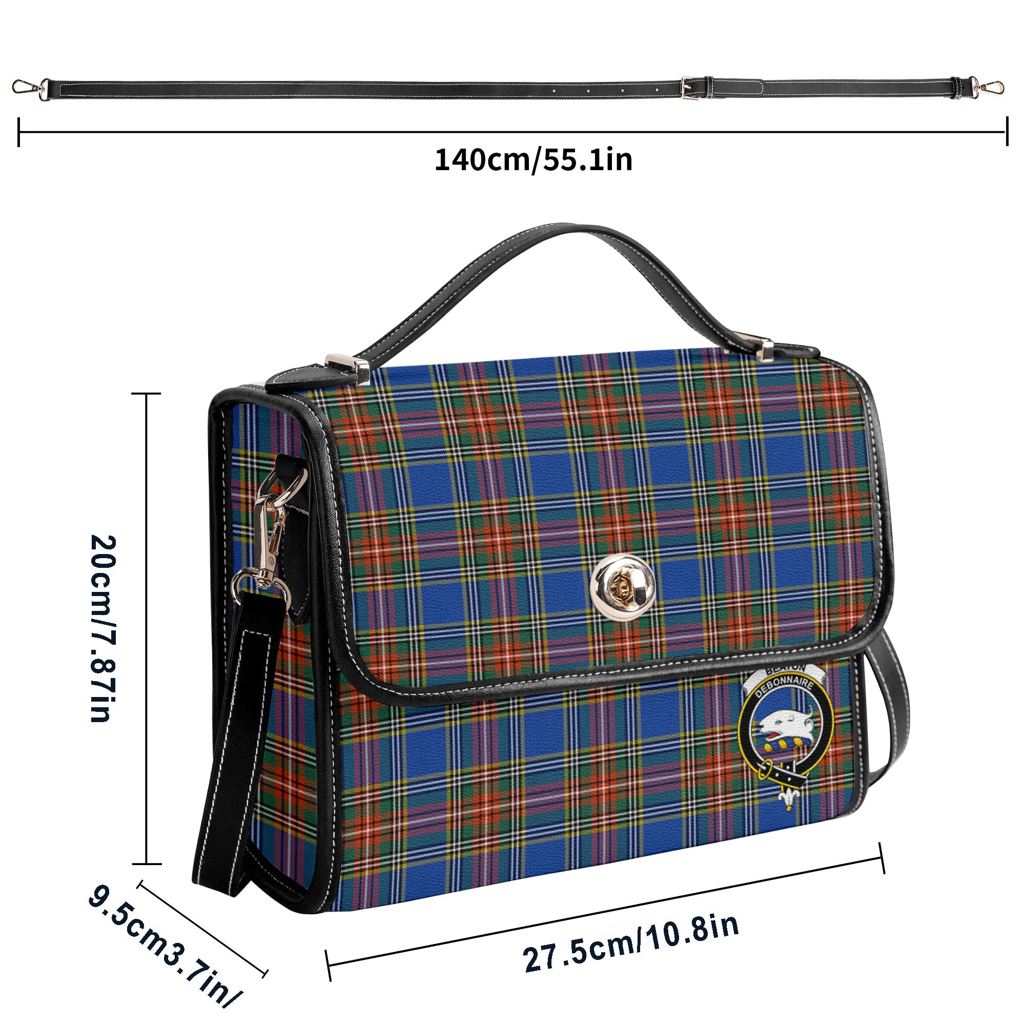 Beaton Ancient Tartan Crest Satchel Bag