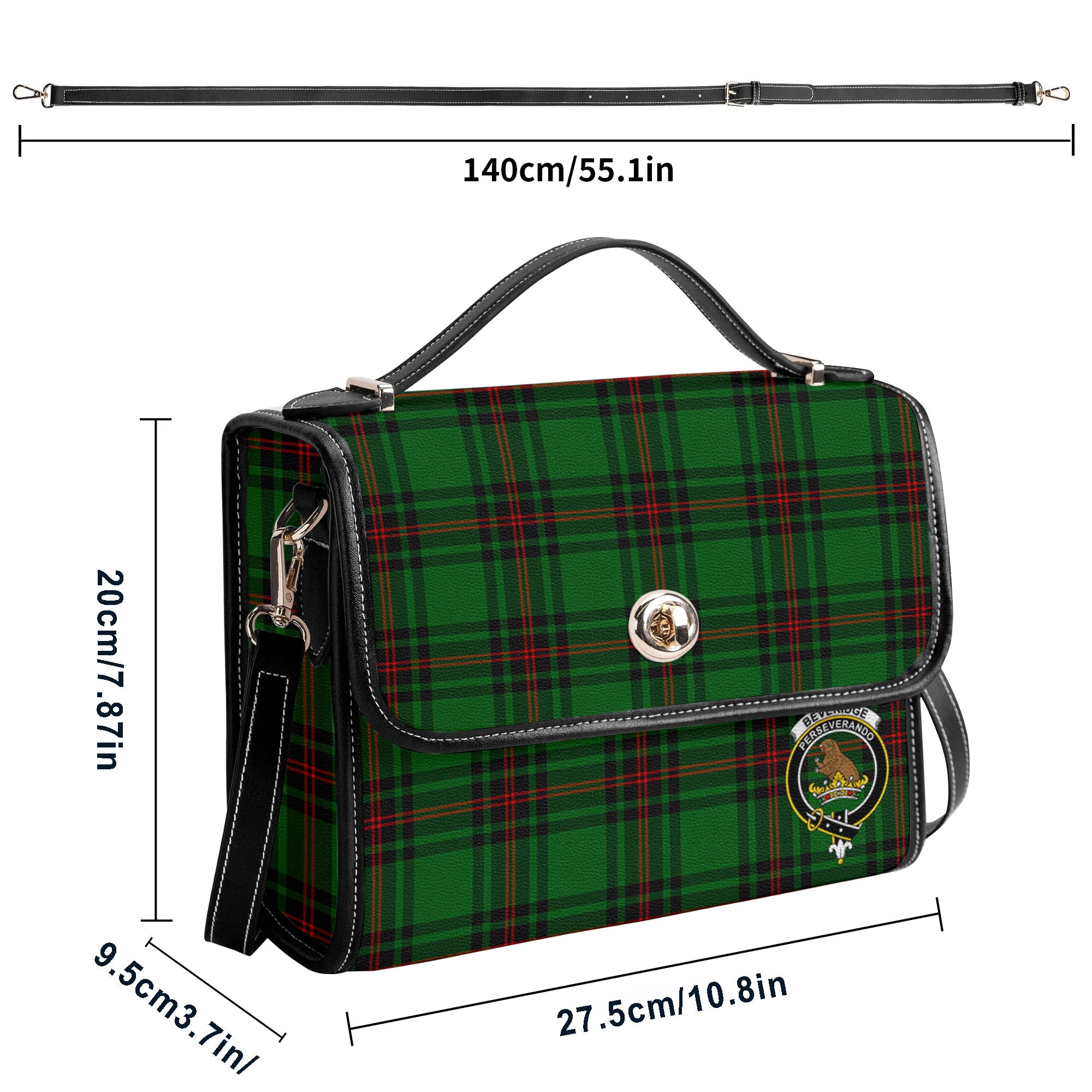 Beveridge Tartan Crest Satchel Bag