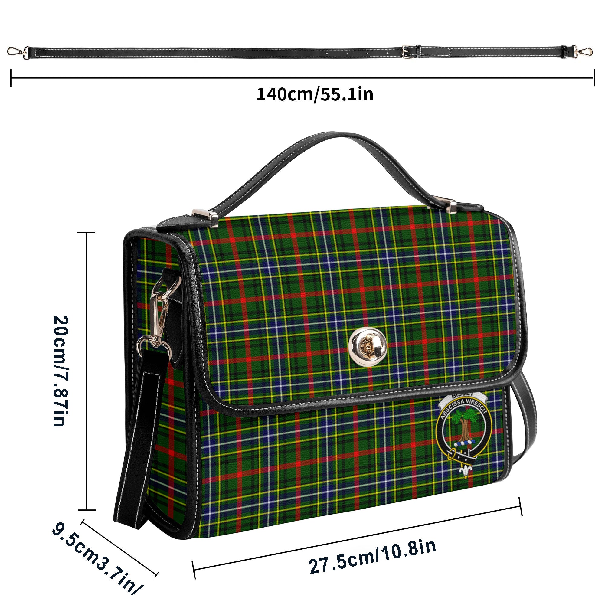 Bisset Tartan Crest Satchel Bag