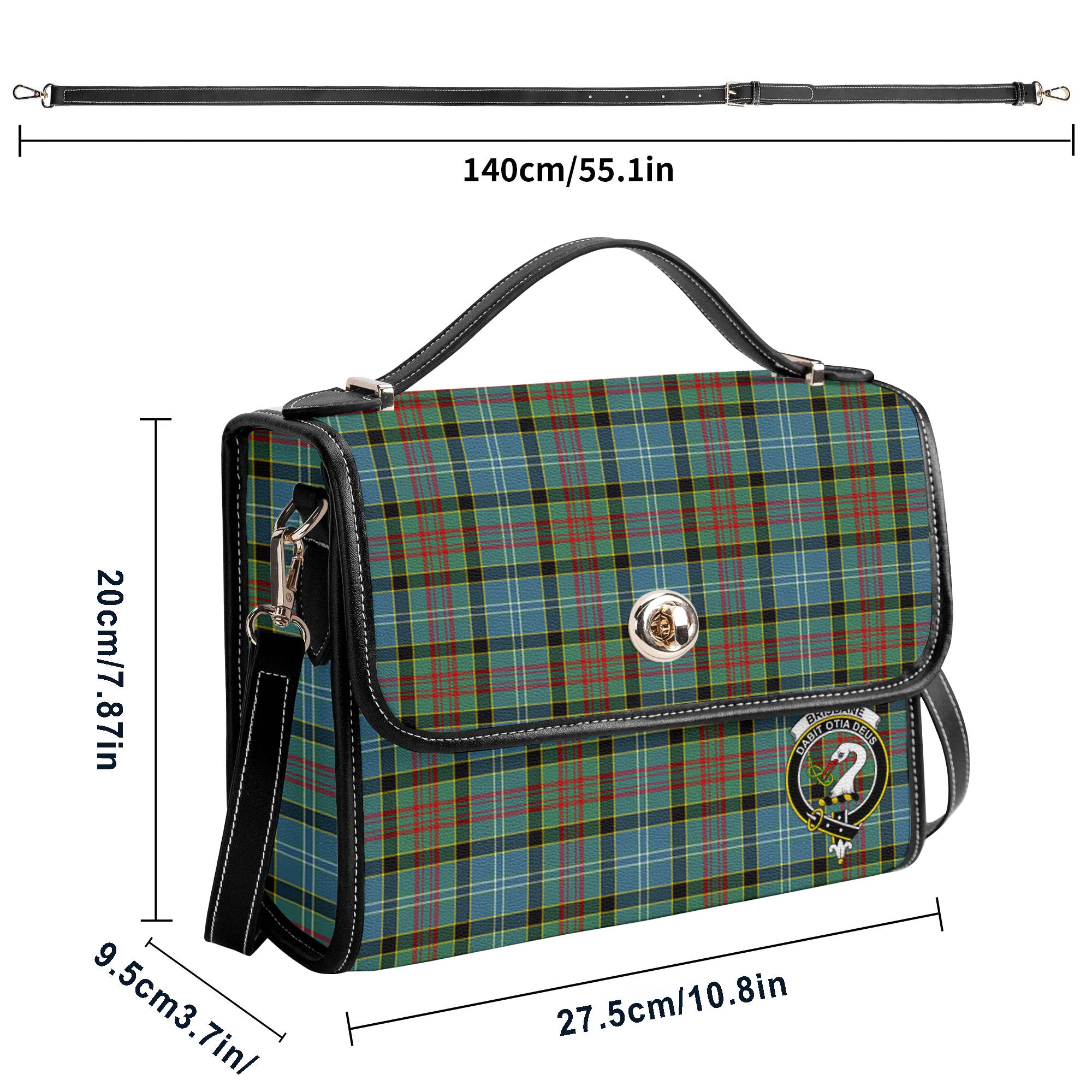 Brisbane Tartan Crest Satchel Bag