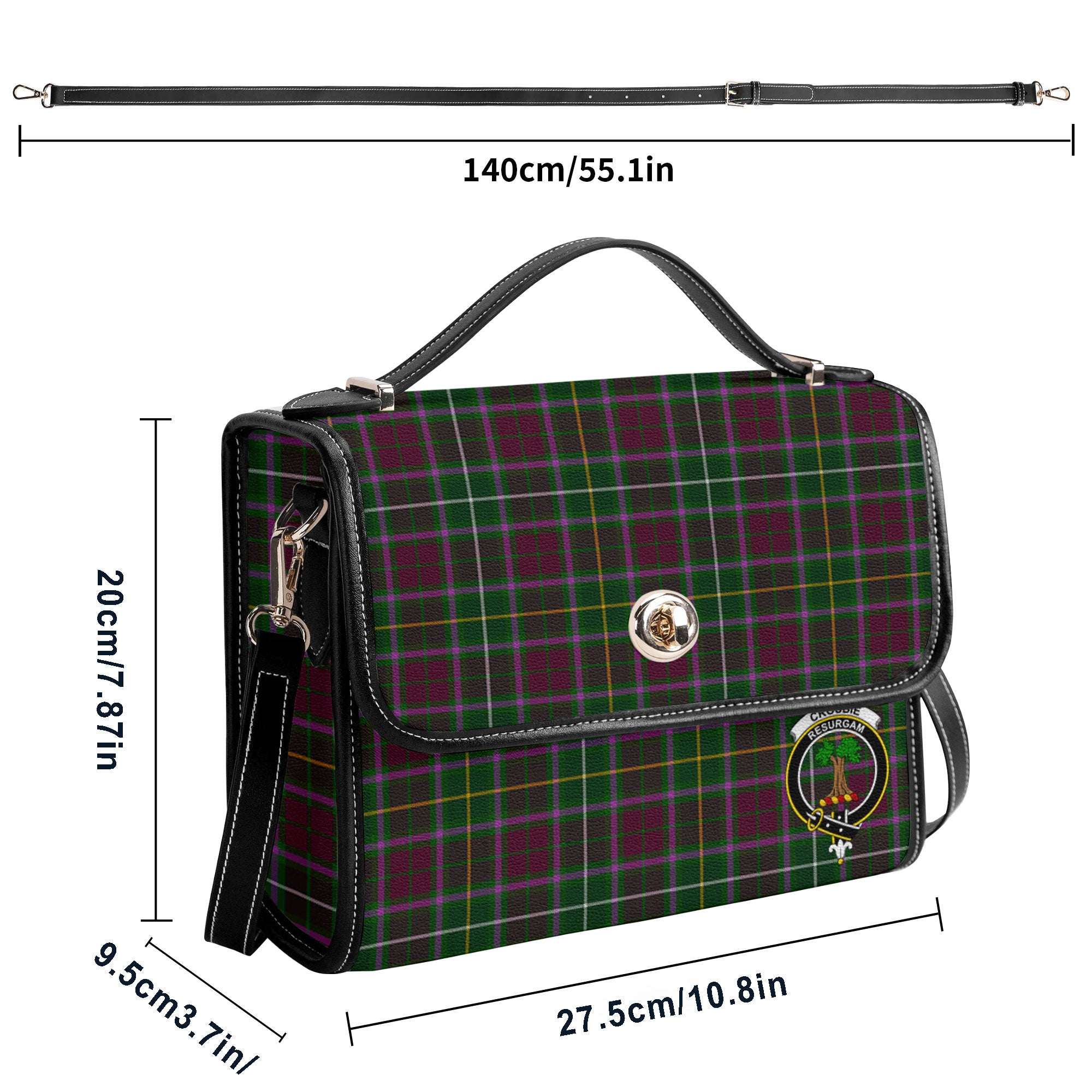 Crosbie Tartan Crest Satchel Bag
