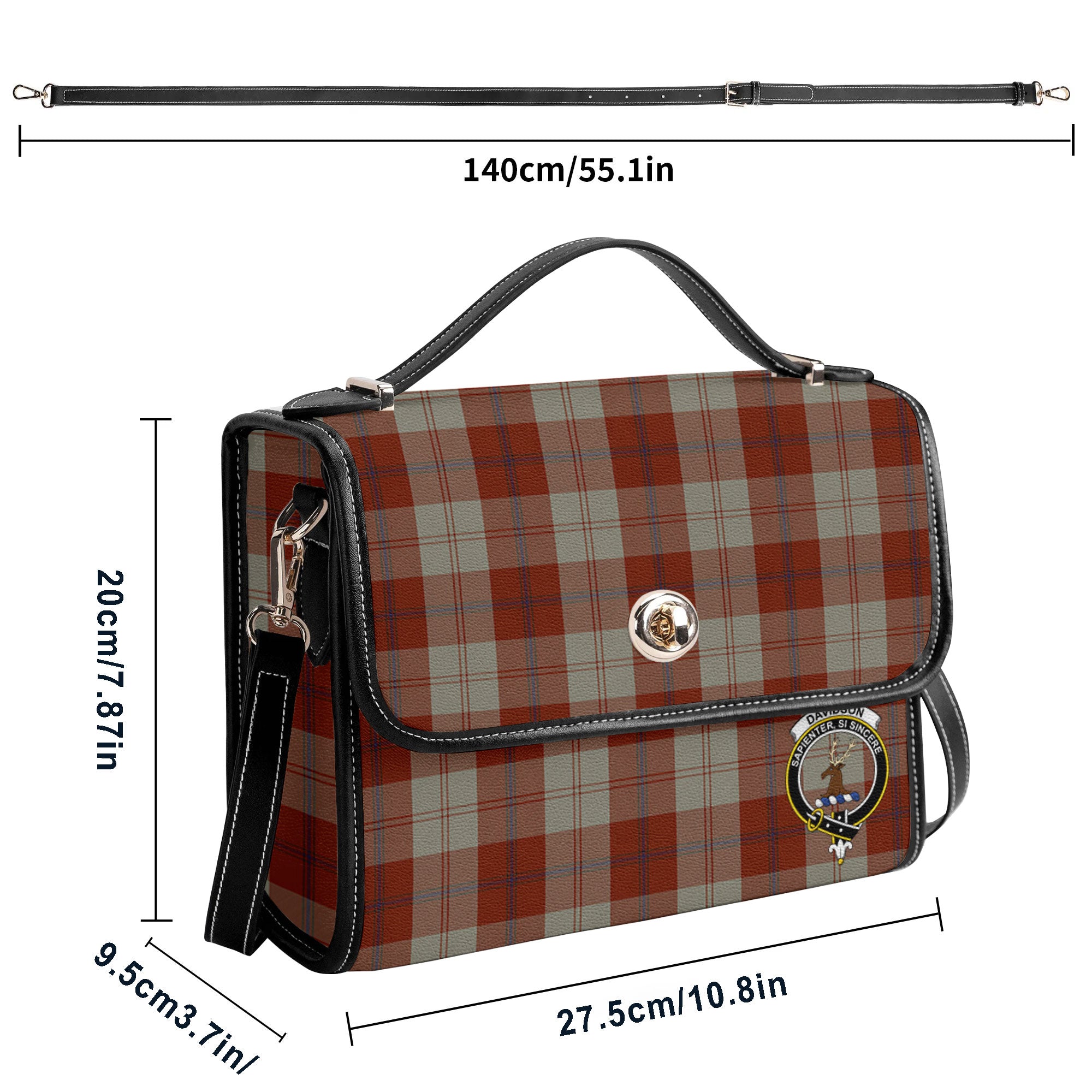 Davidson Dress Dancers Tartan Crest Satchel Bag