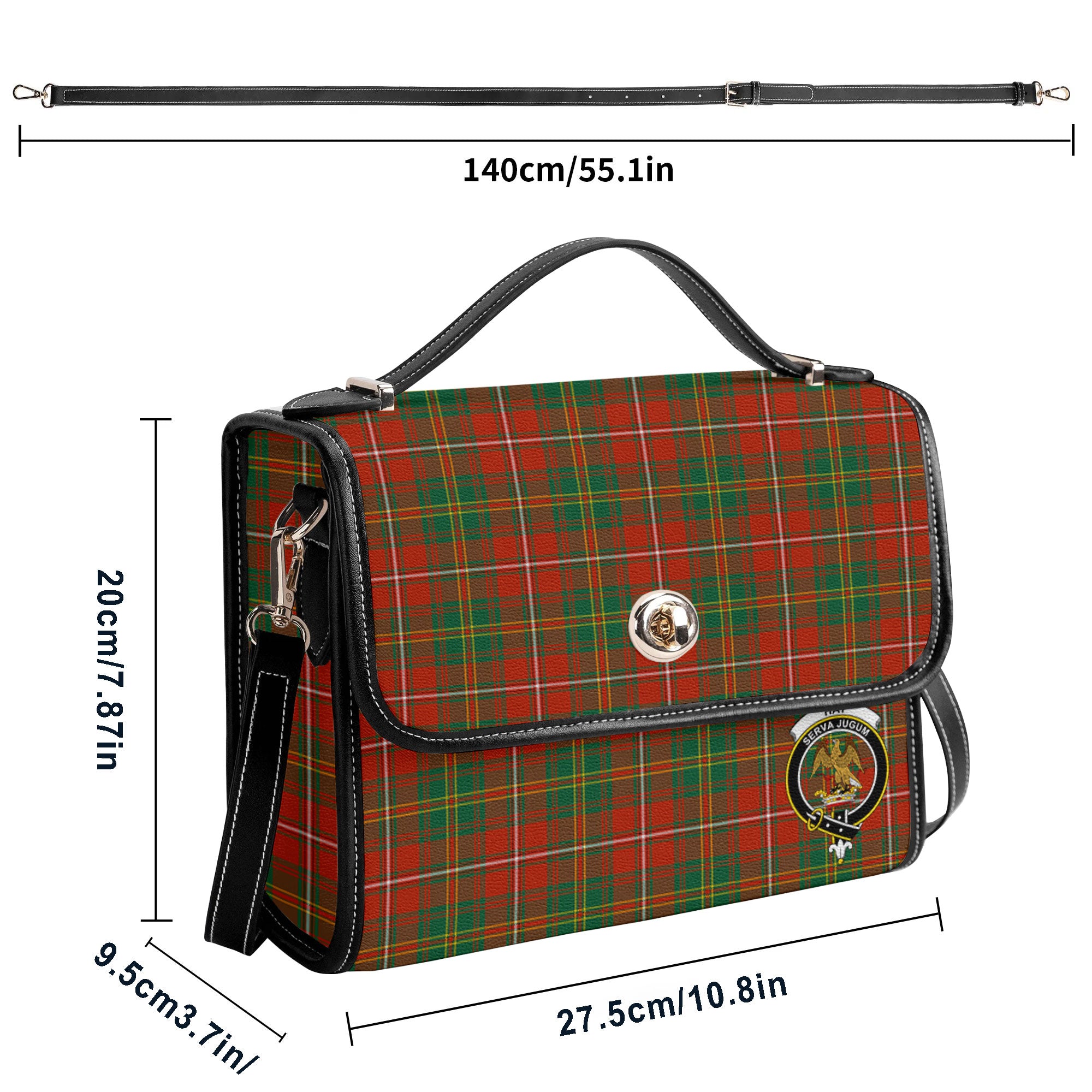 Hay Ancient Tartan Crest Satchel Bag