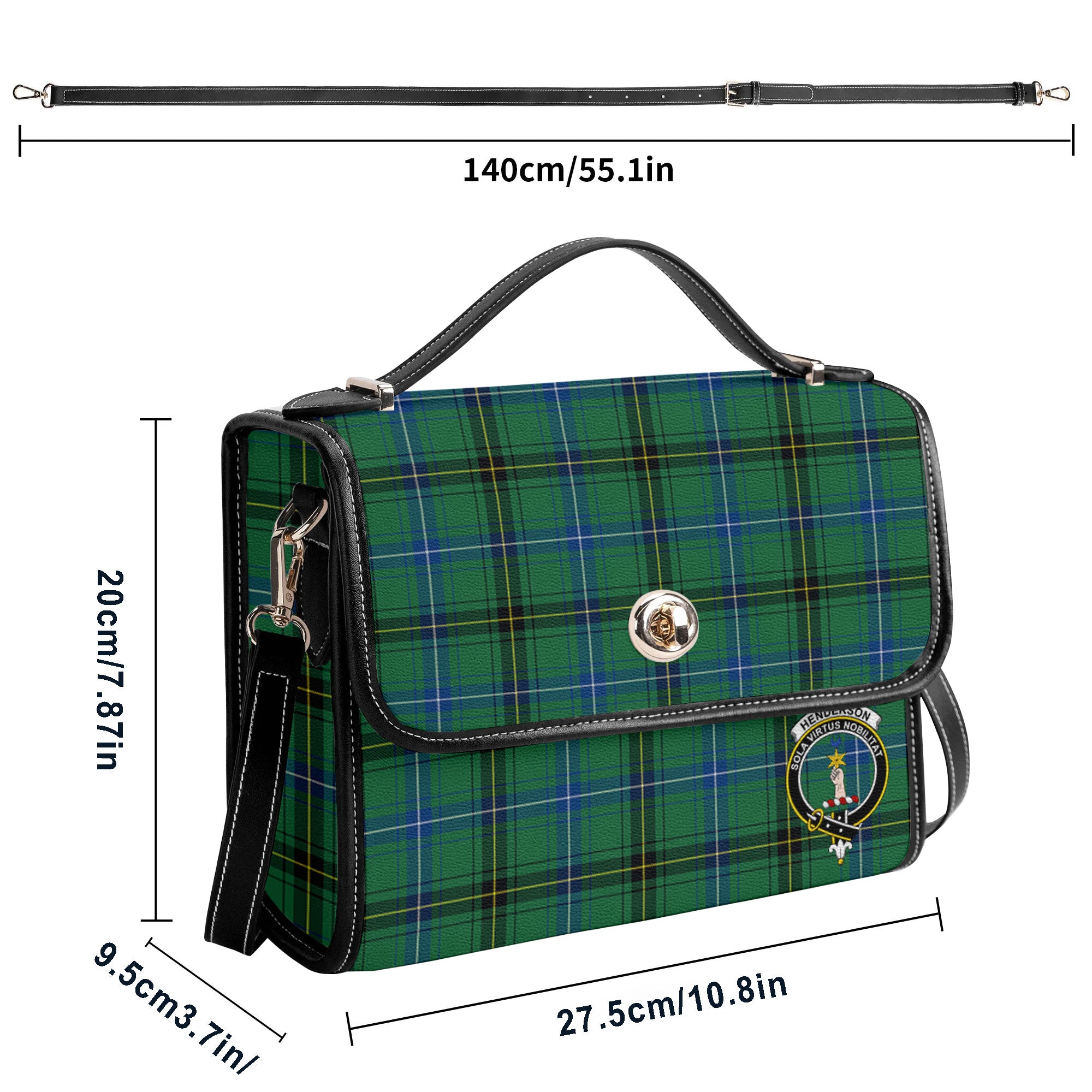Henderson Ancient Tartan Crest Satchel Bag