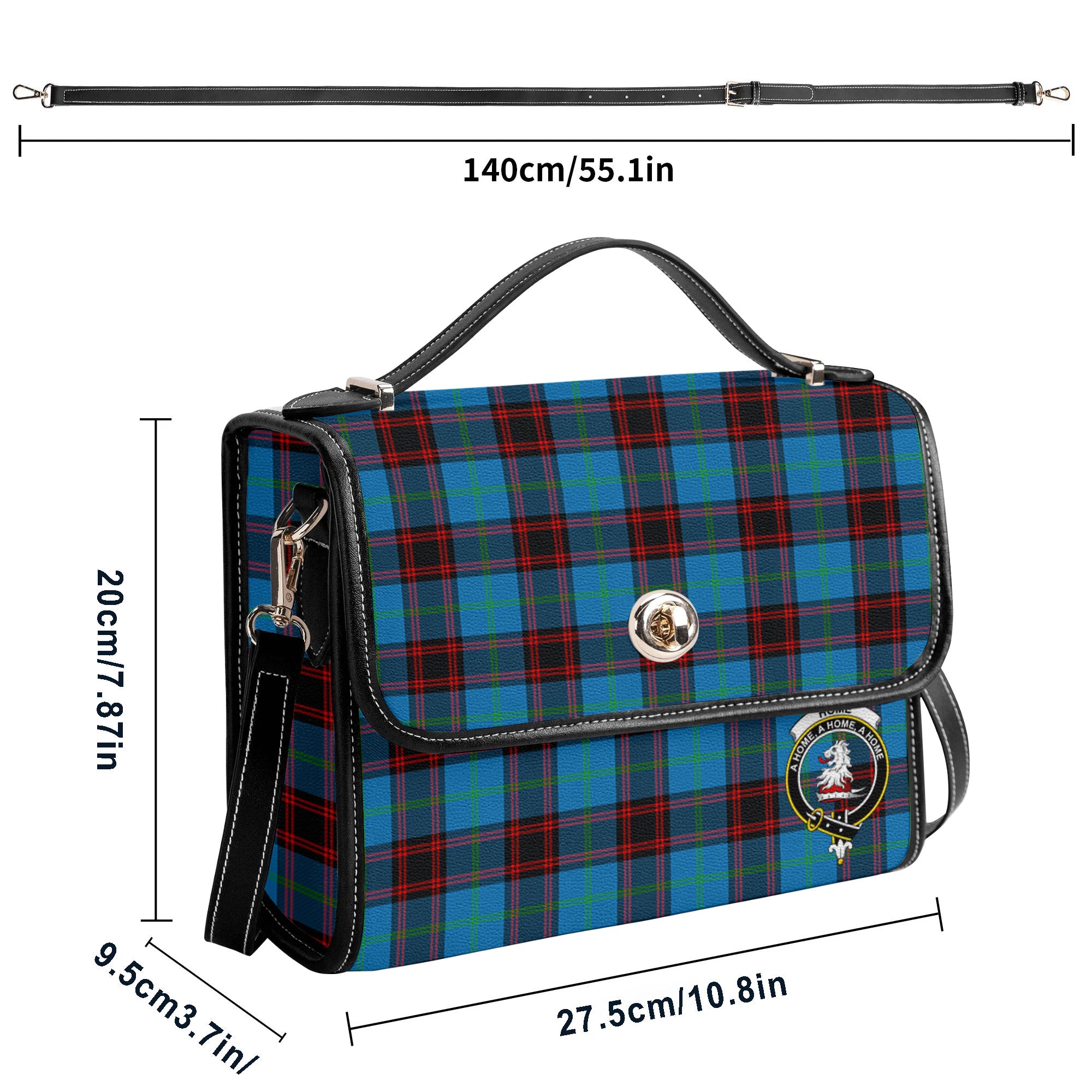 Home Ancient Tartan Crest Satchel Bag