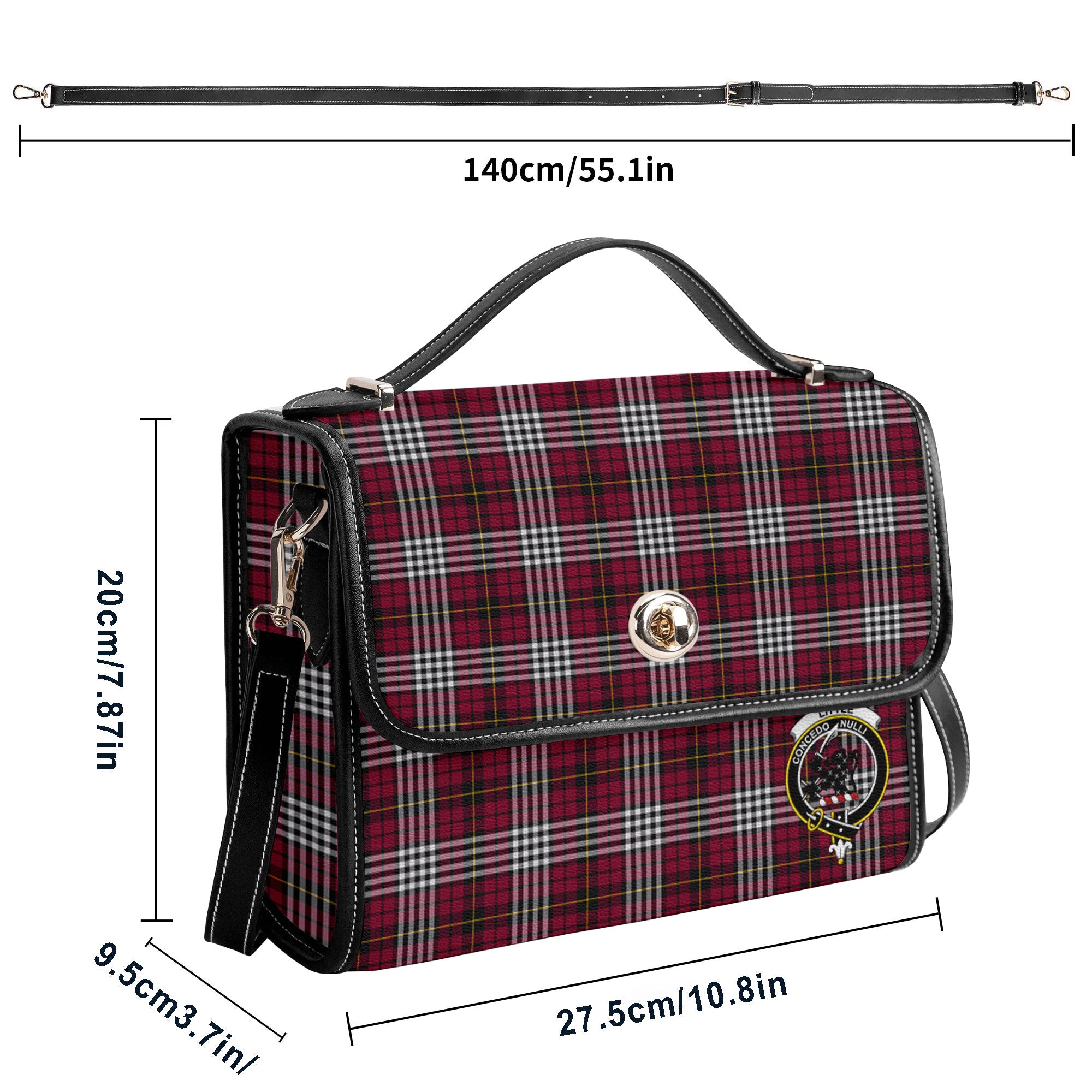 Little Tartan Crest Satchel Bag