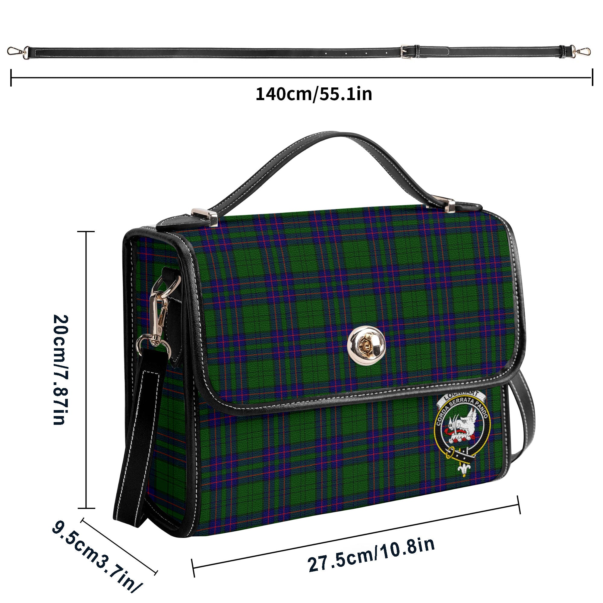 Lockhart Modern Tartan Crest Satchel Bag