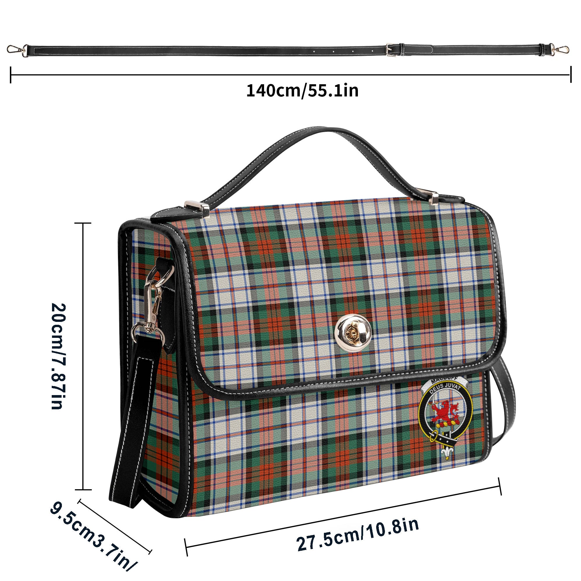 MacDuff Dress Ancient Tartan Crest Satchel Bag