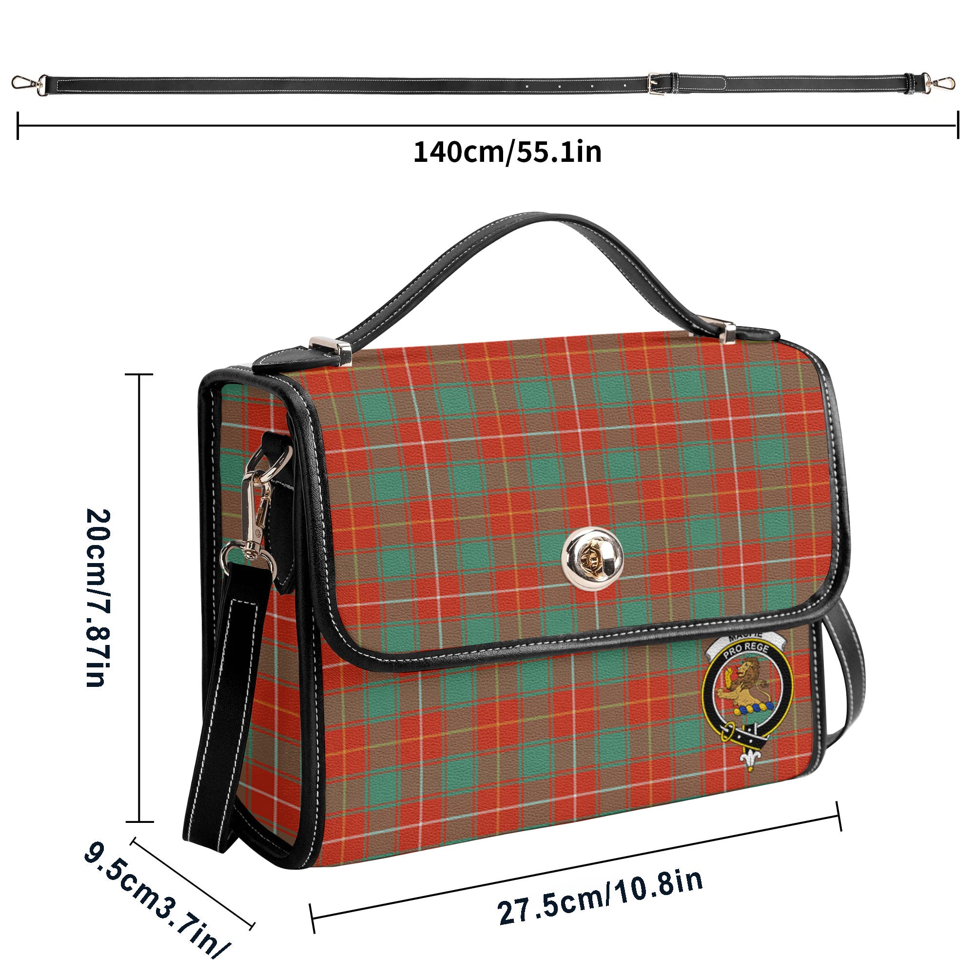 MacFie Ancient Tartan Crest Satchel Bag