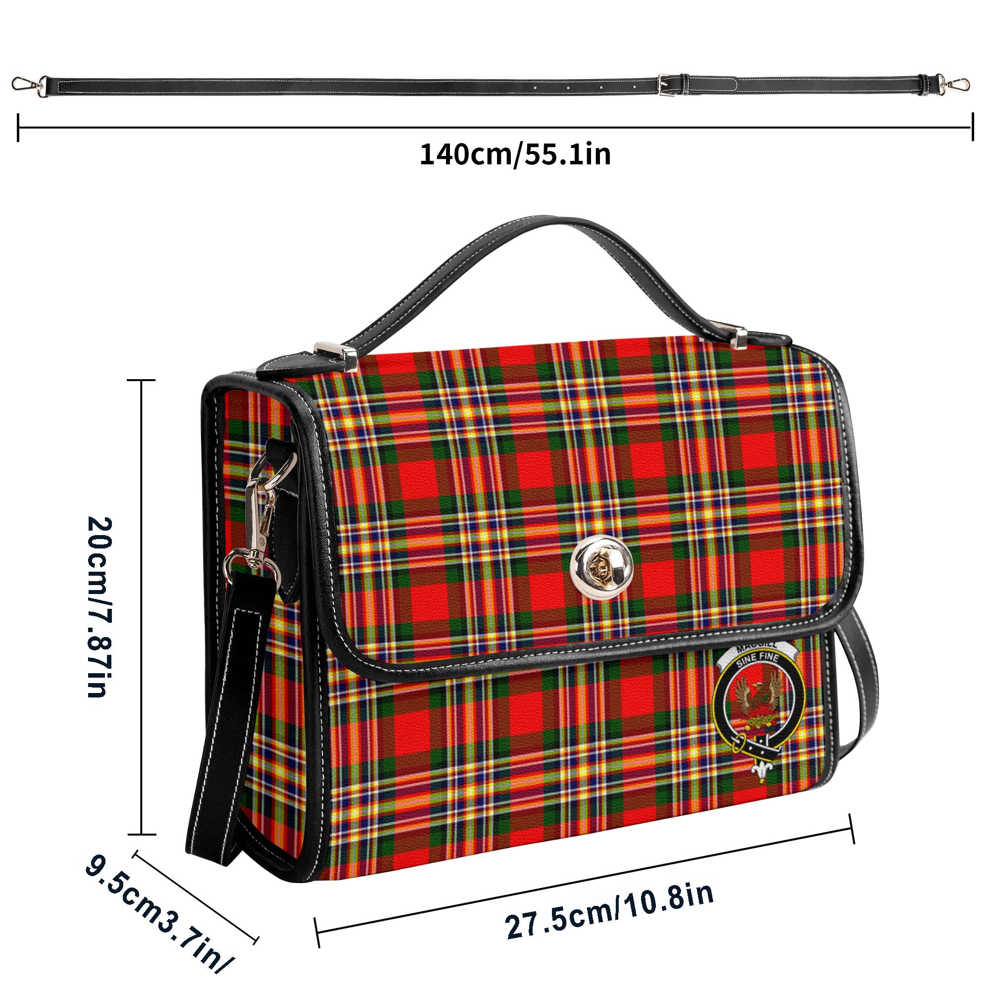 MacGill Modern Tartan Crest Satchel Bag