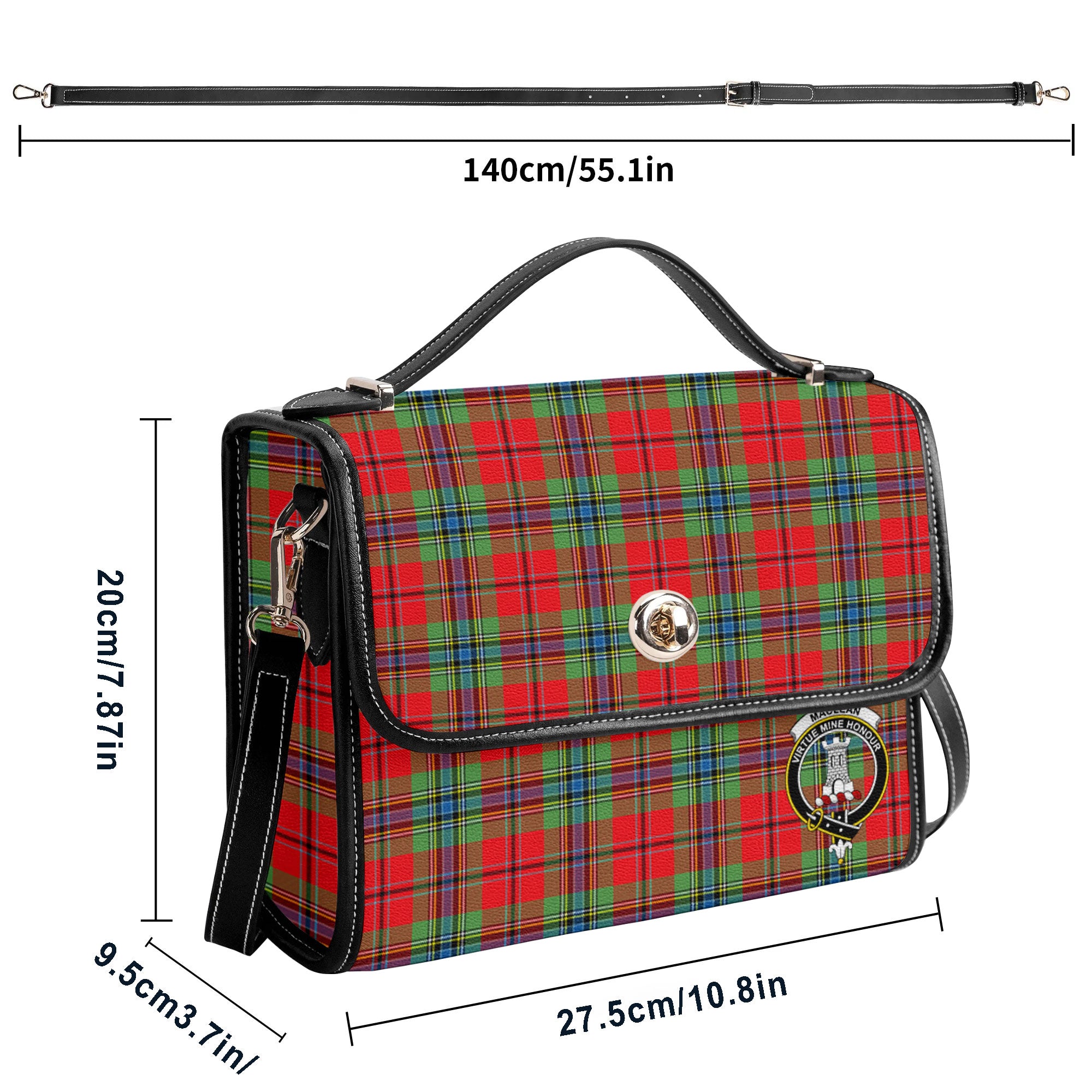 MacLean of Duart Modern Tartan Crest Satchel Bag