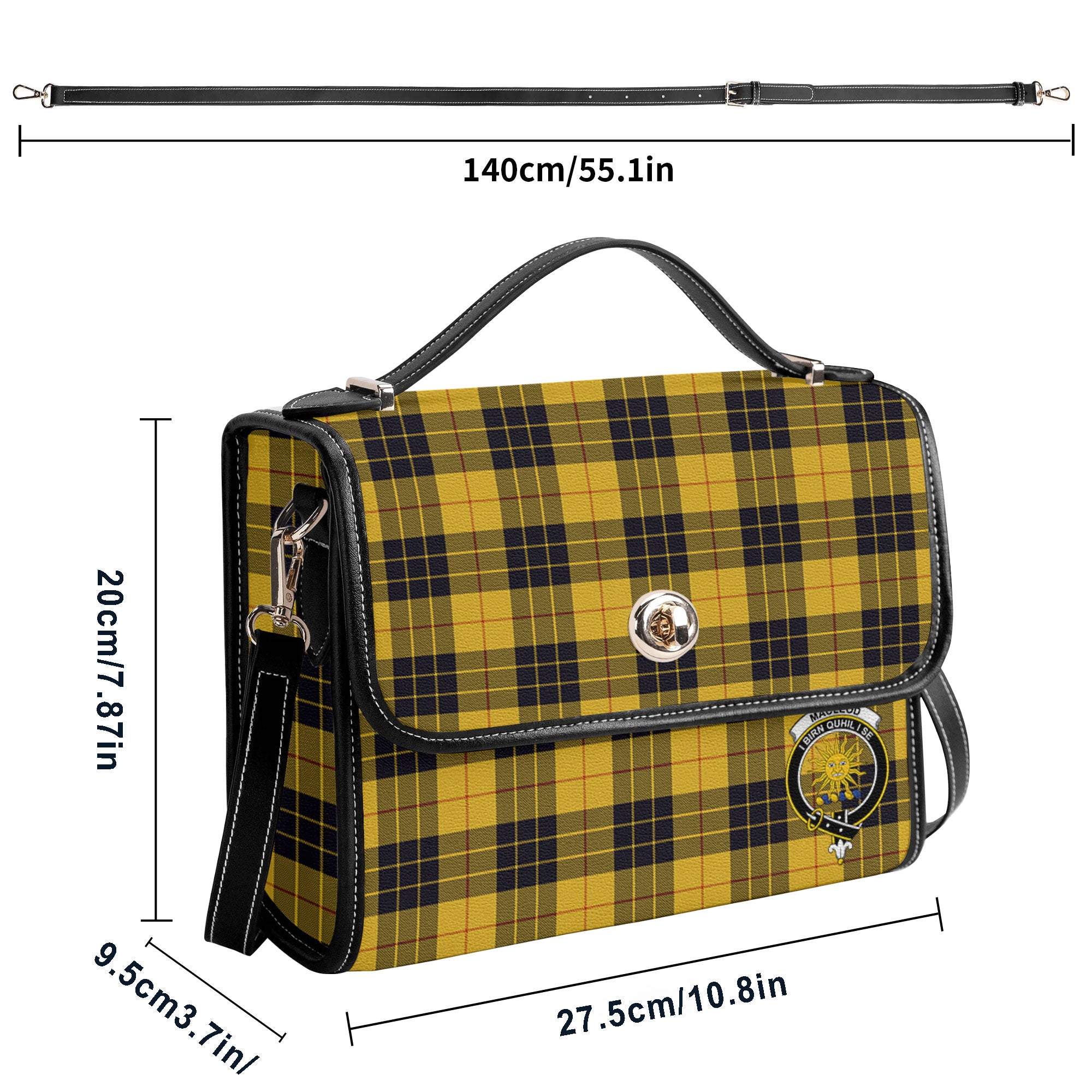 MacLeod of Lewis Ancient Tartan Crest Satchel Bag