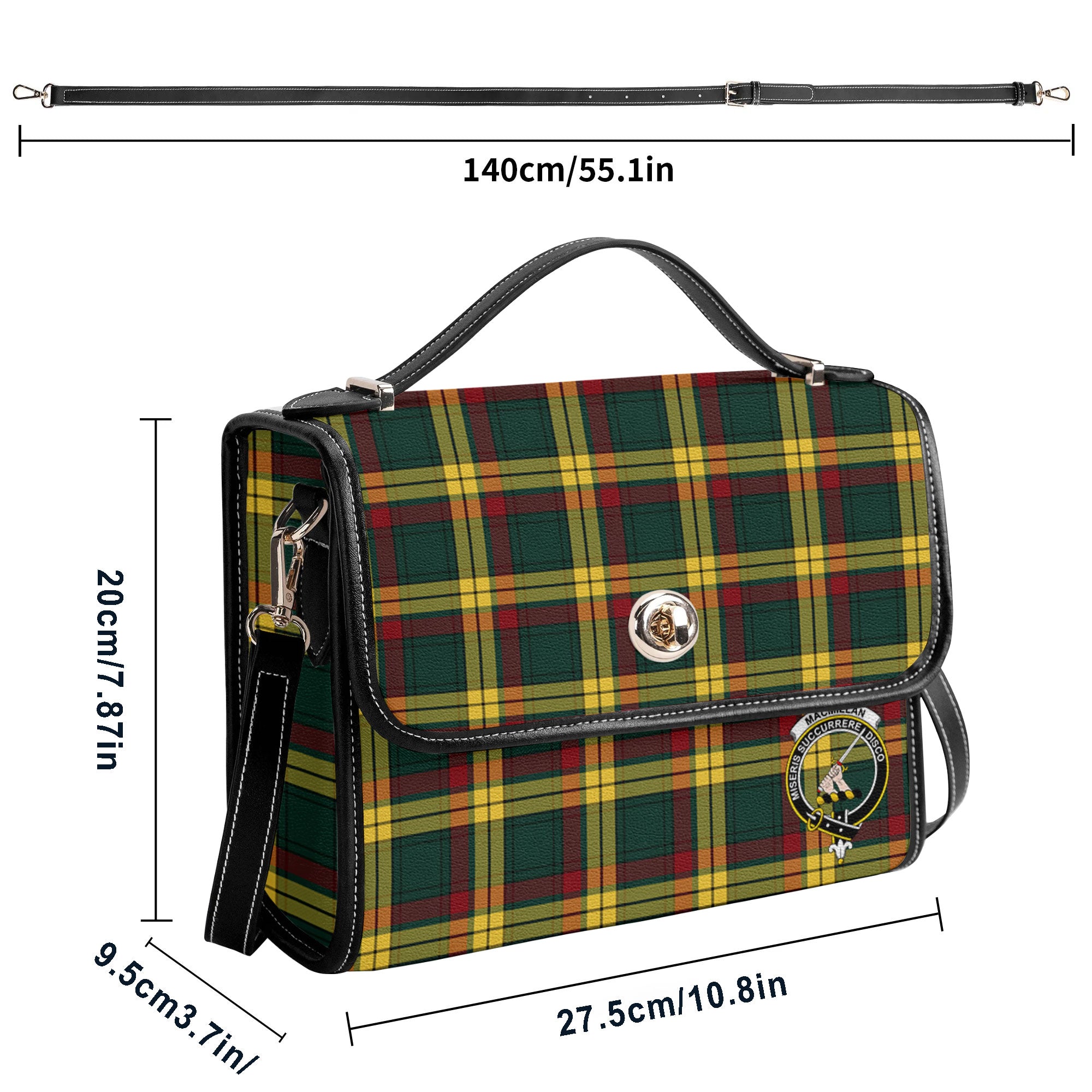 MacMillan Old Modern Tartan Crest Satchel Bag