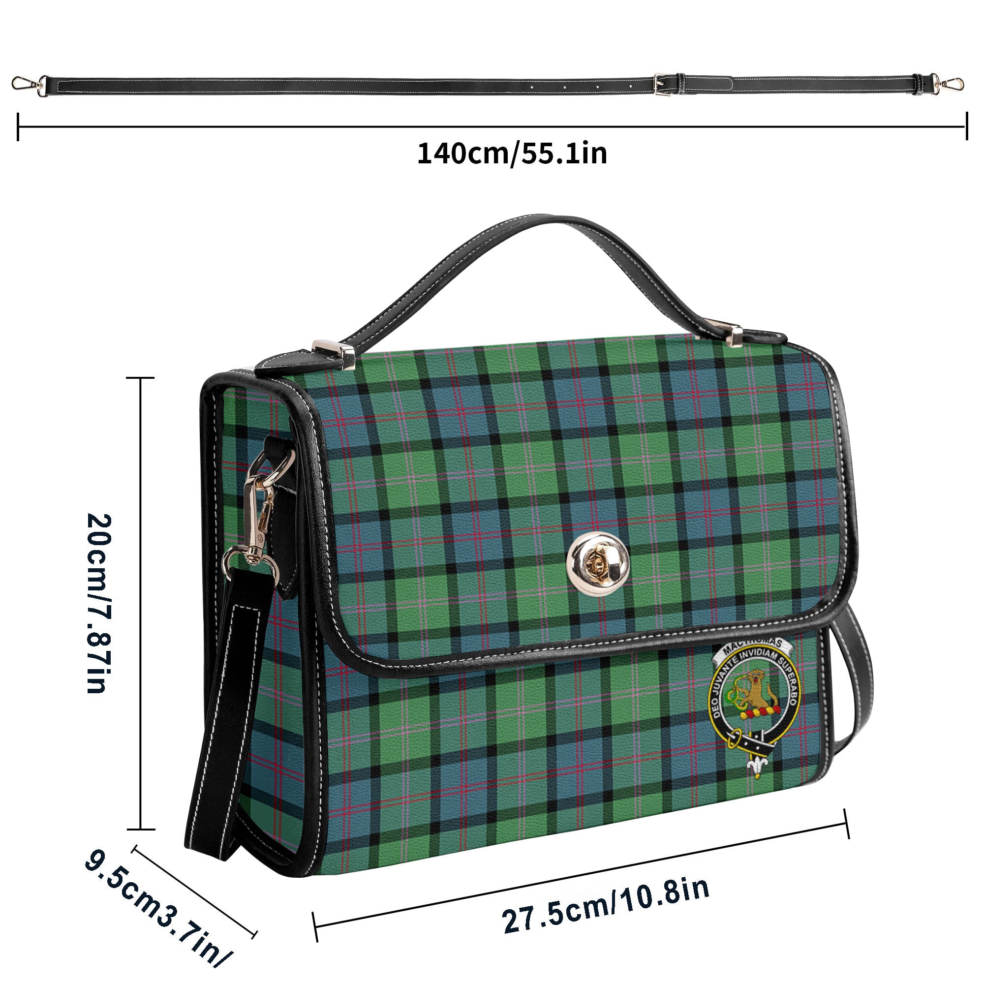MacThomas Ancient Tartan Crest Satchel Bag