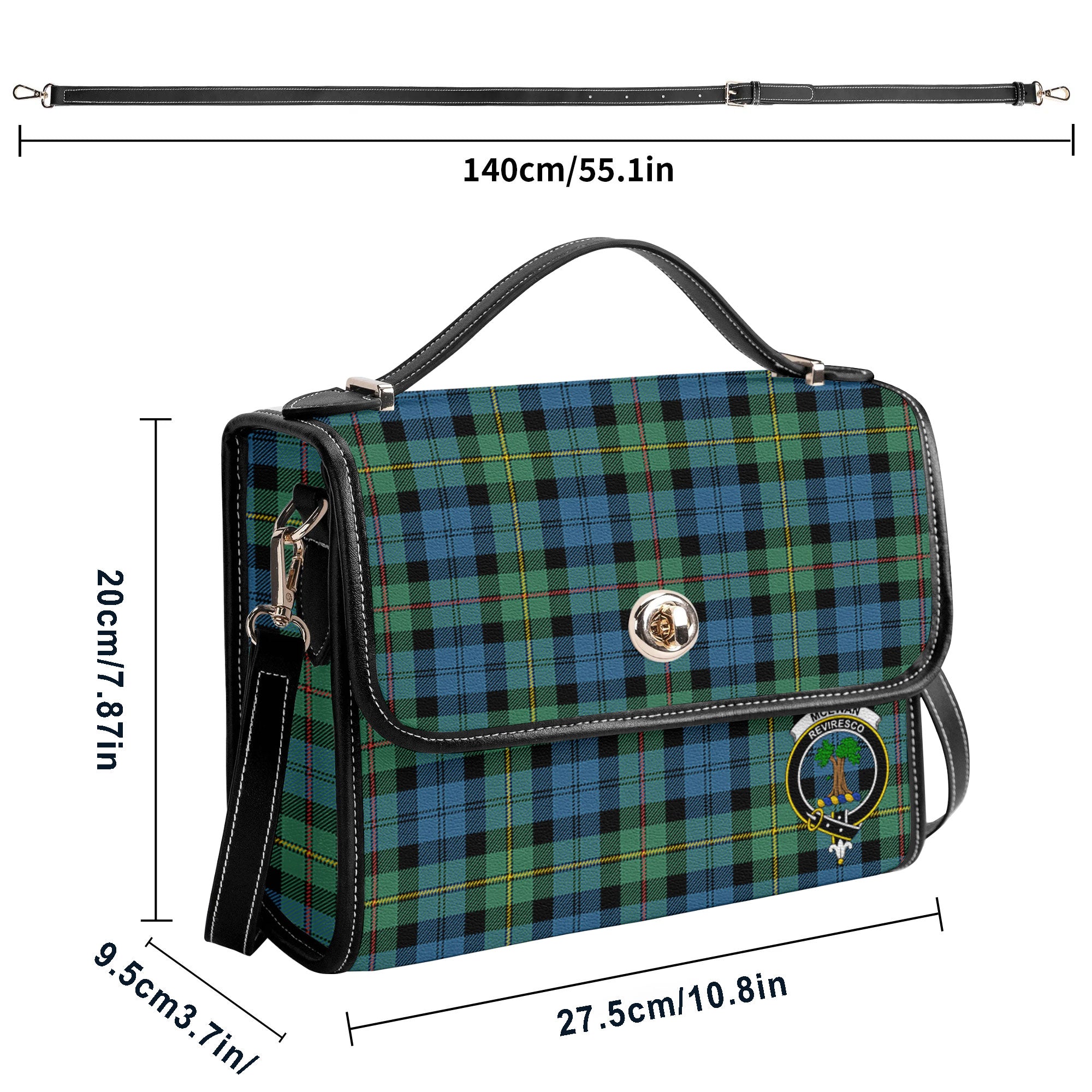McEwan Ancient Tartan Crest Satchel Bag