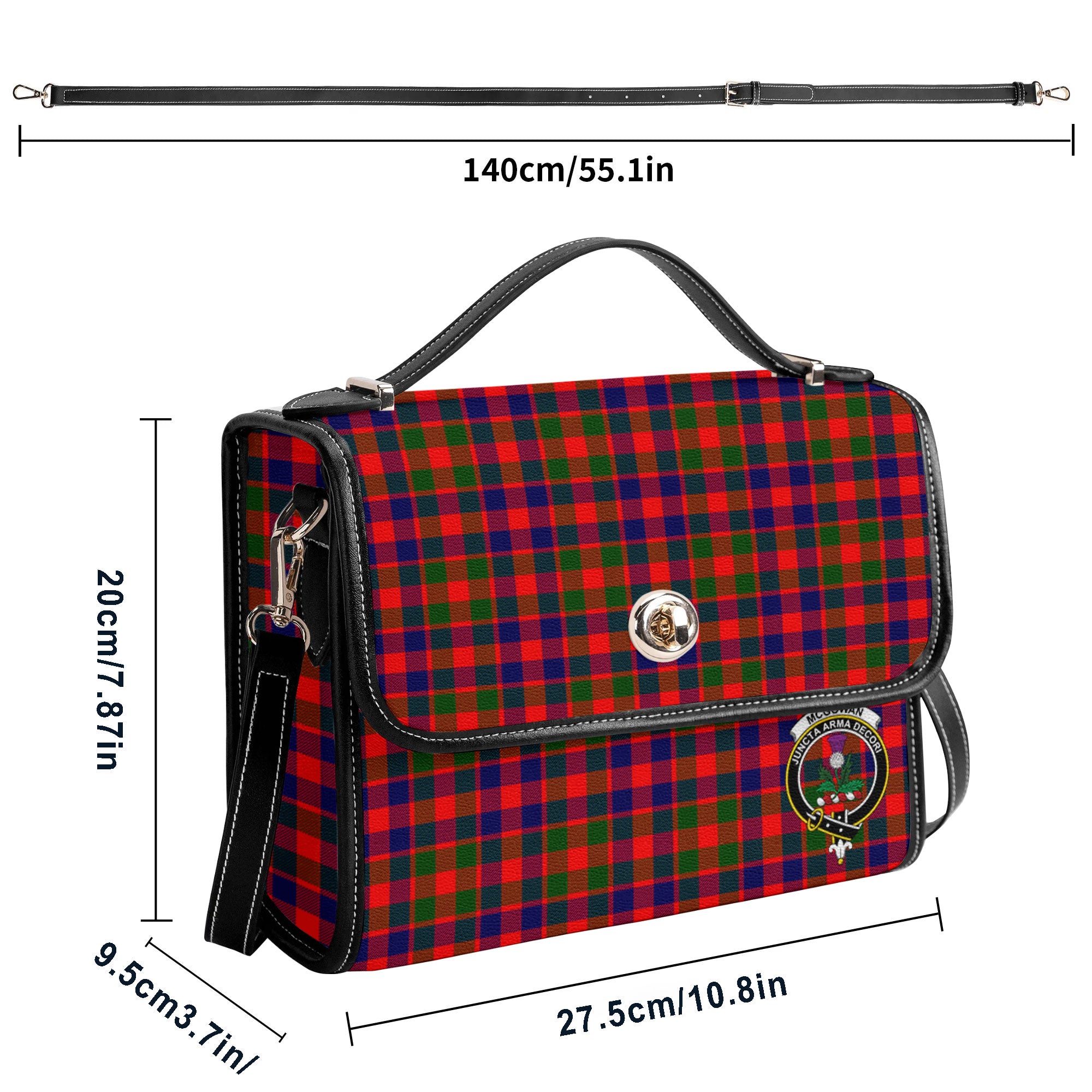 McGowan Tartan Crest Satchel Bag
