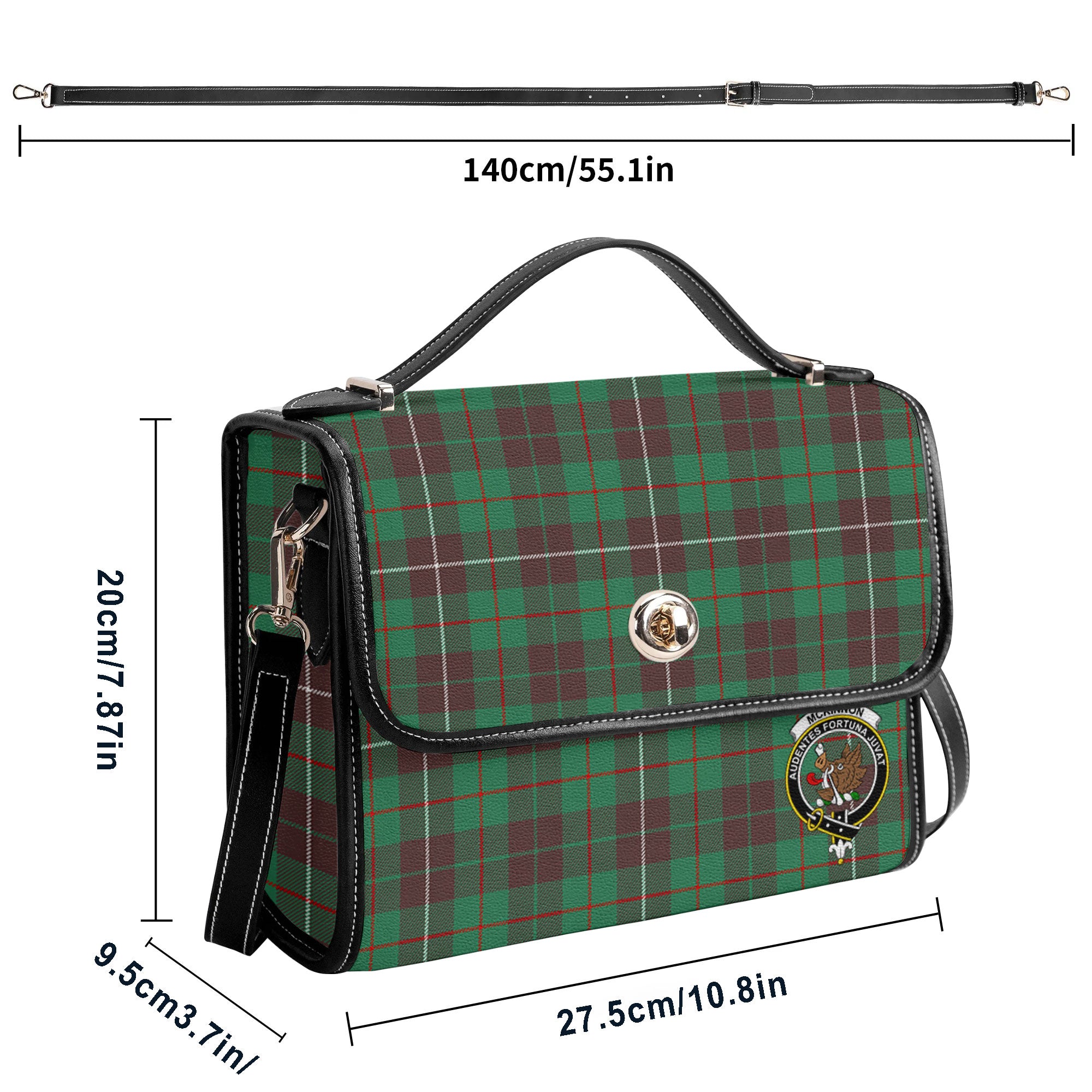 McKinnon Hunting Ancient Tartan Crest Satchel Bag