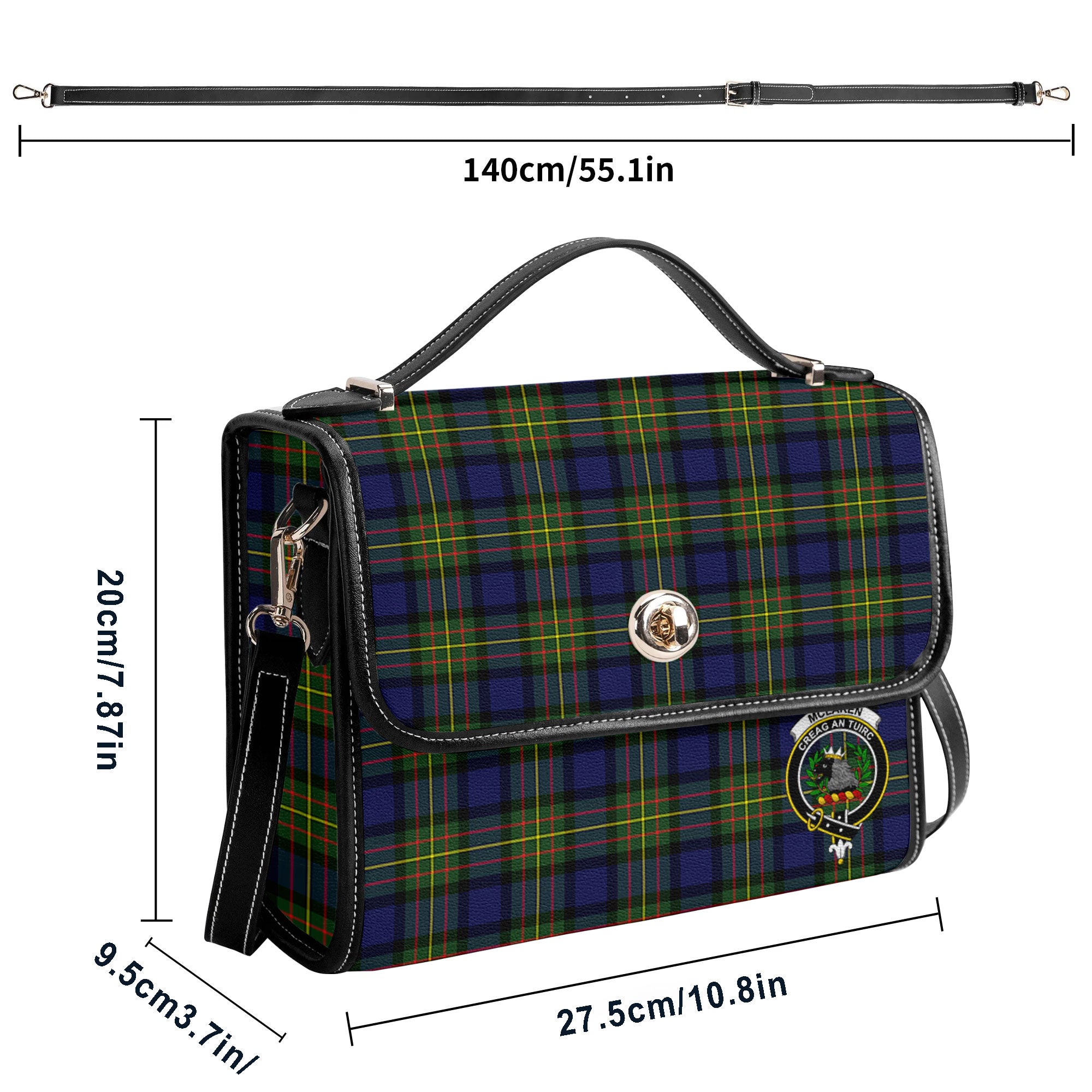 McLaren Modern Tartan Crest Satchel Bag