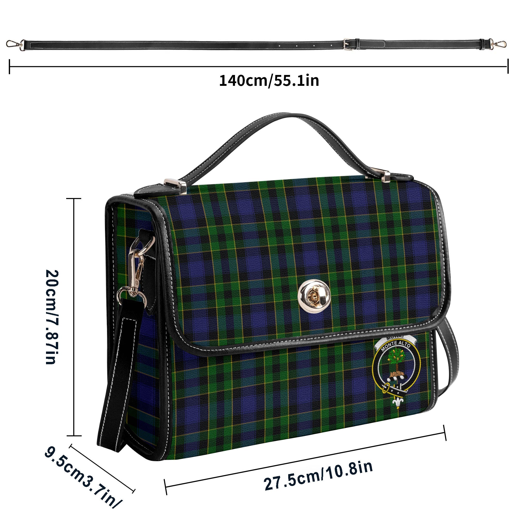 Mowat Modern Tartan Crest Satchel Bag