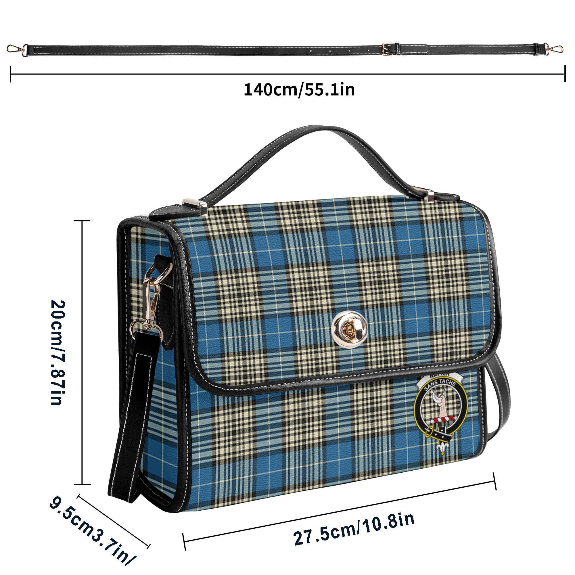 Napier Ancient Tartan Crest Satchel Bag