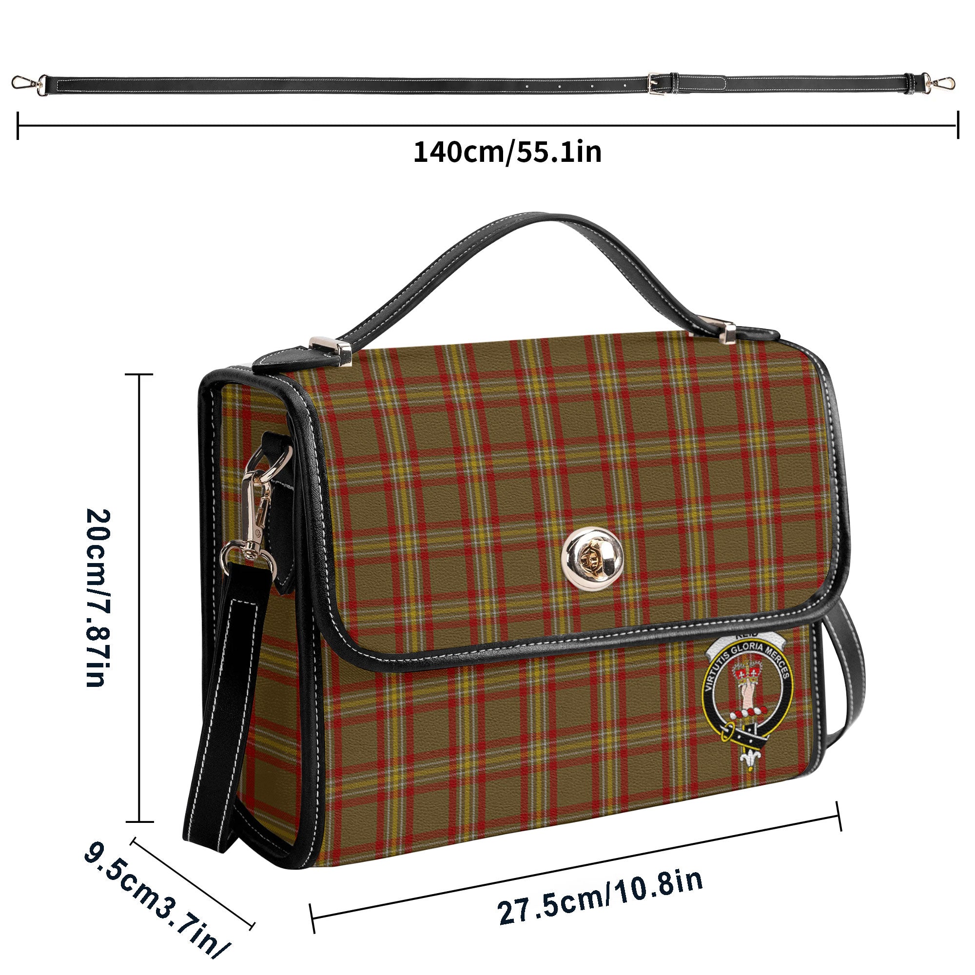 Reid Ancient Tartan Crest Satchel Bag