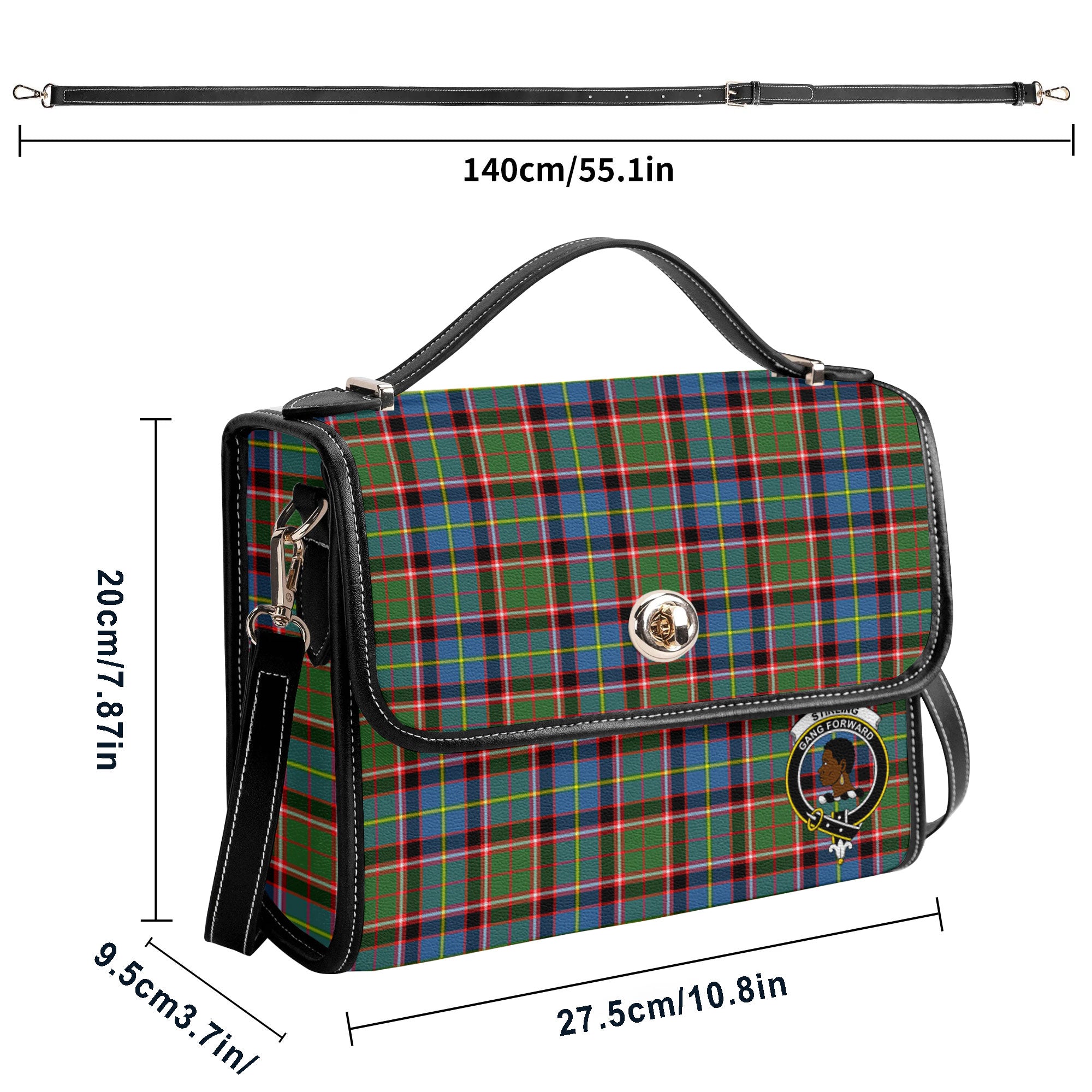 Stirling (of Keir) Tartan Crest Satchel Bag