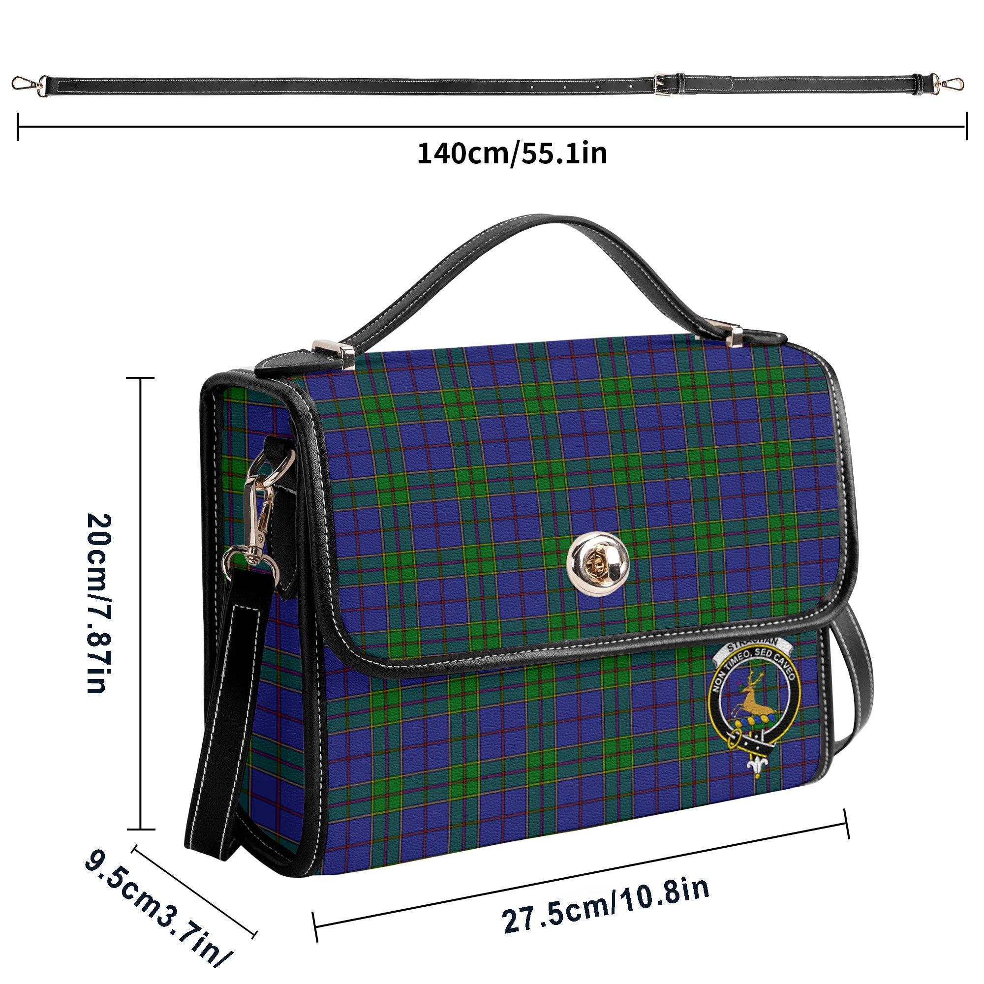 Strachan Tartan Crest Satchel Bag