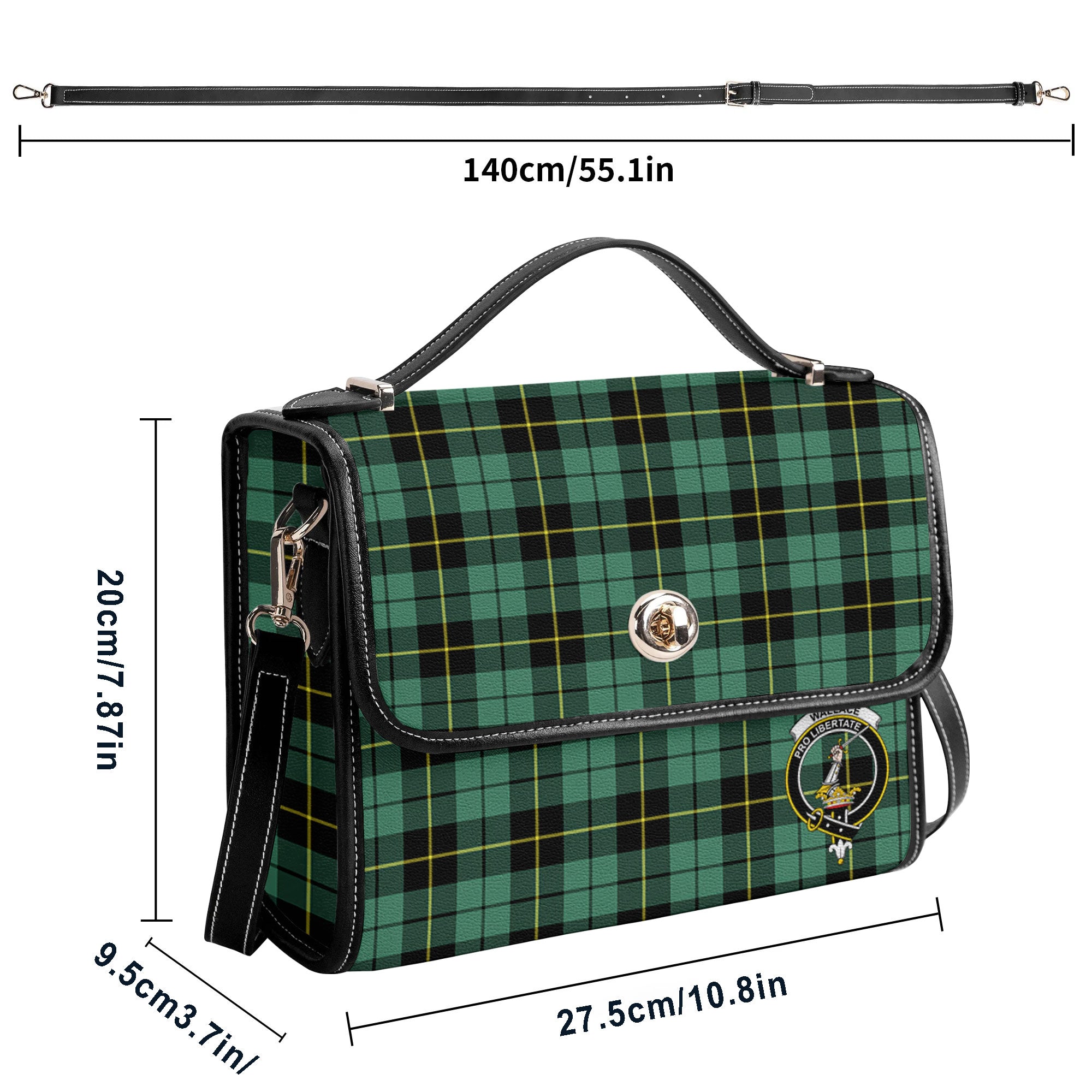 Wallace Hunting Ancient Tartan Crest Satchel Bag