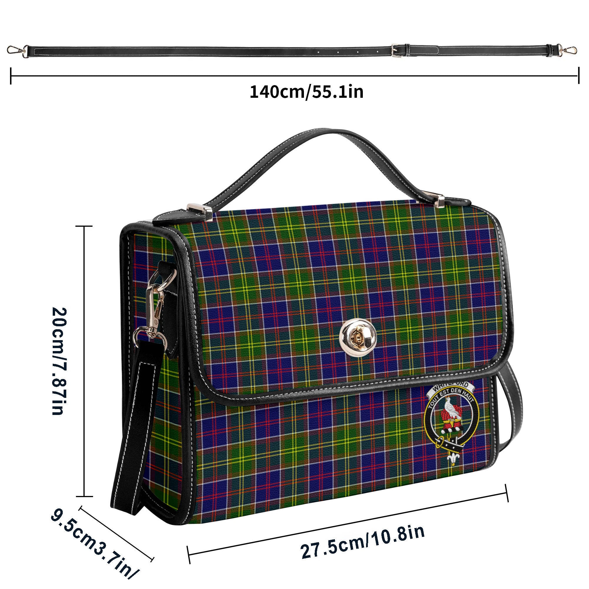 Whiteford Tartan Crest Satchel Bag