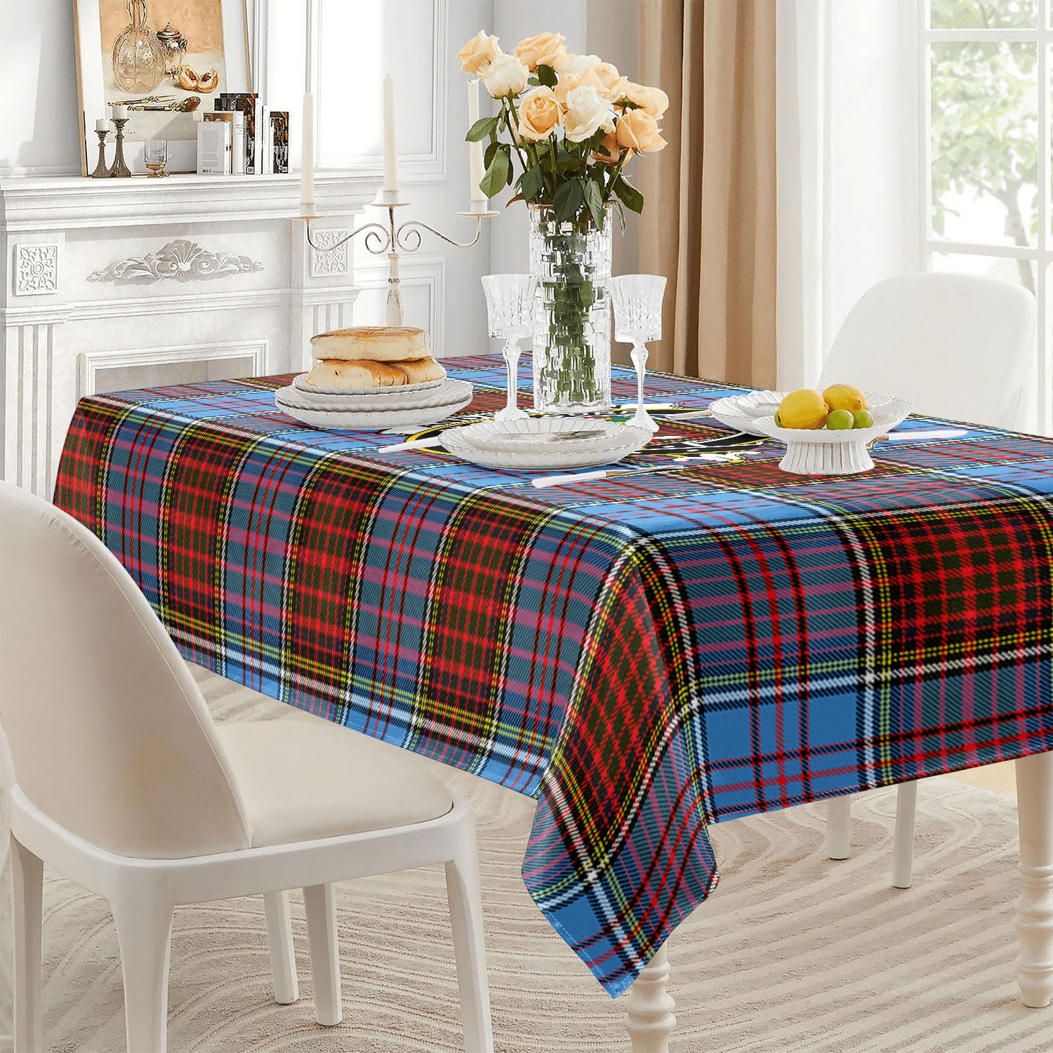 Anderson Modern Tartan Crest Tablecloth
