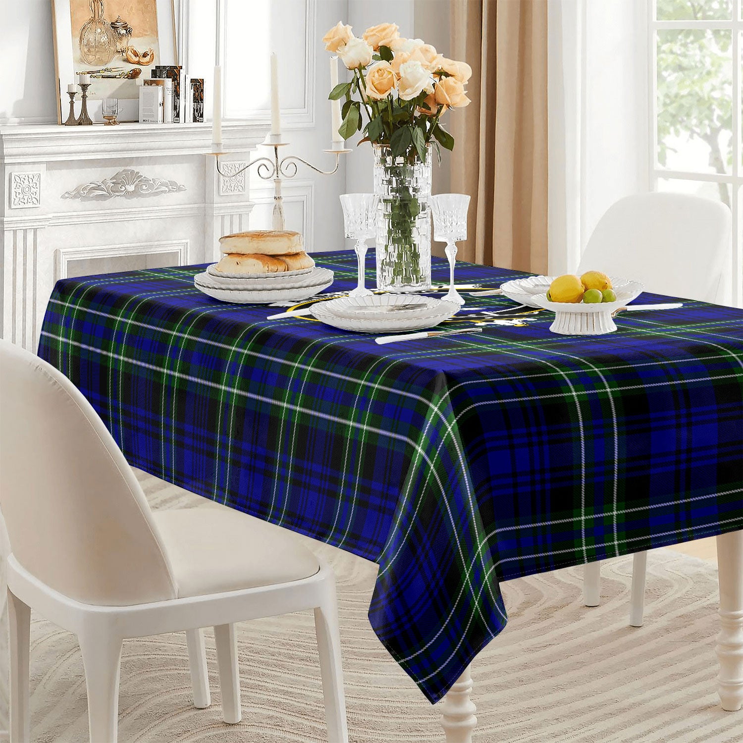 Arbuthnot Modern Tartan Crest Tablecloth