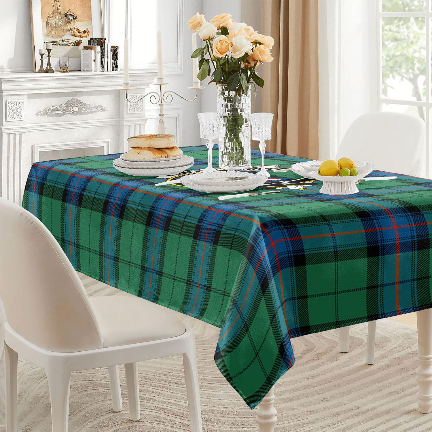 Armstrong Ancient Tartan Crest Tablecloth