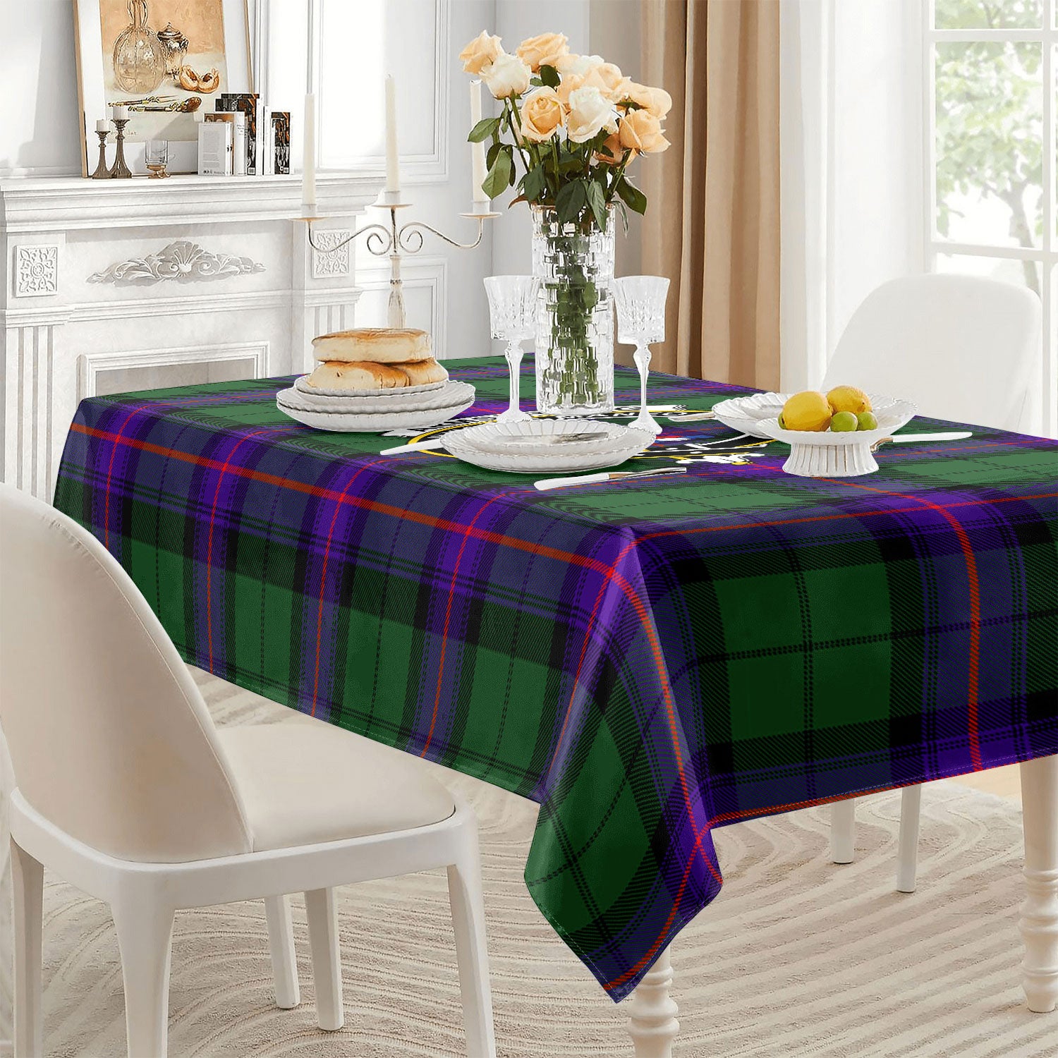 Armstrong Modern Tartan Crest Tablecloth