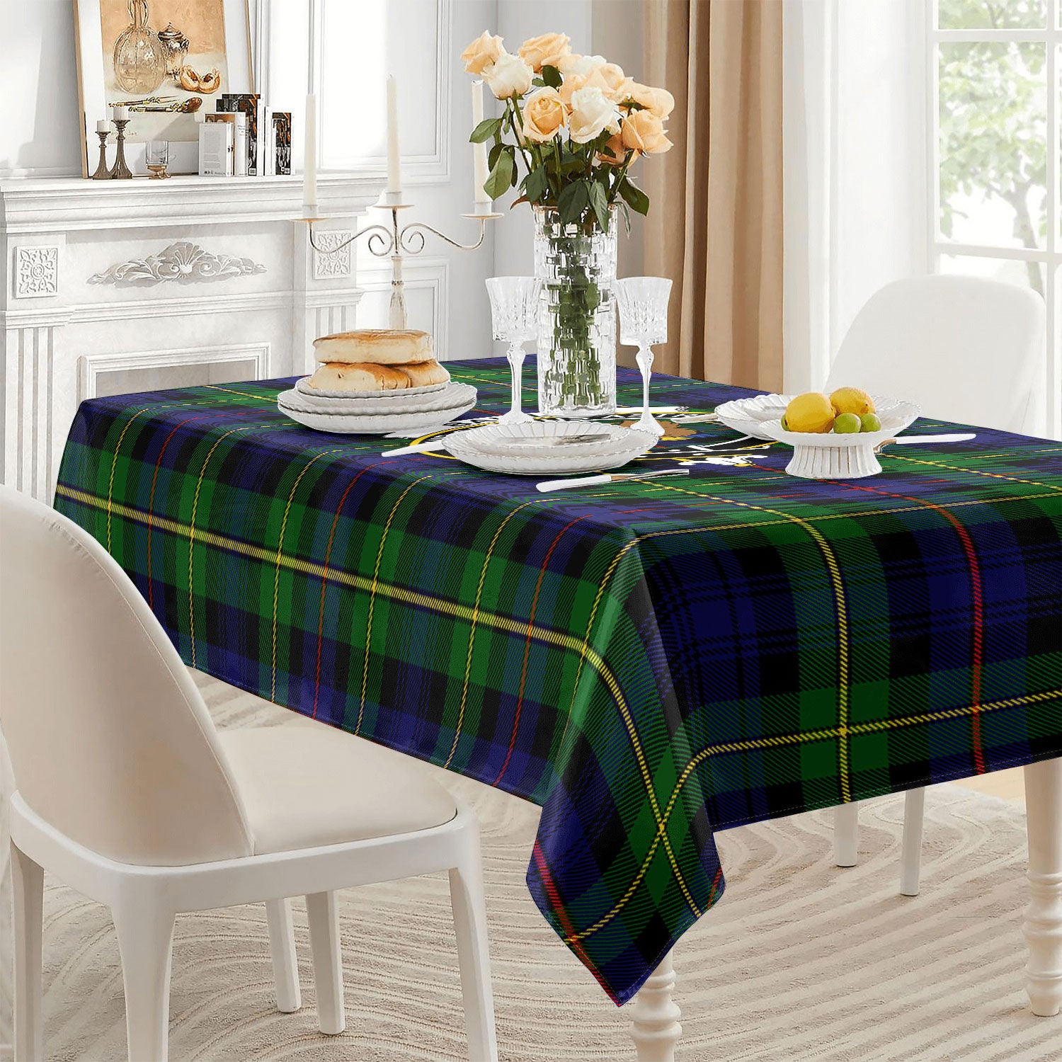 Baillie Tartan Crest Tablecloth