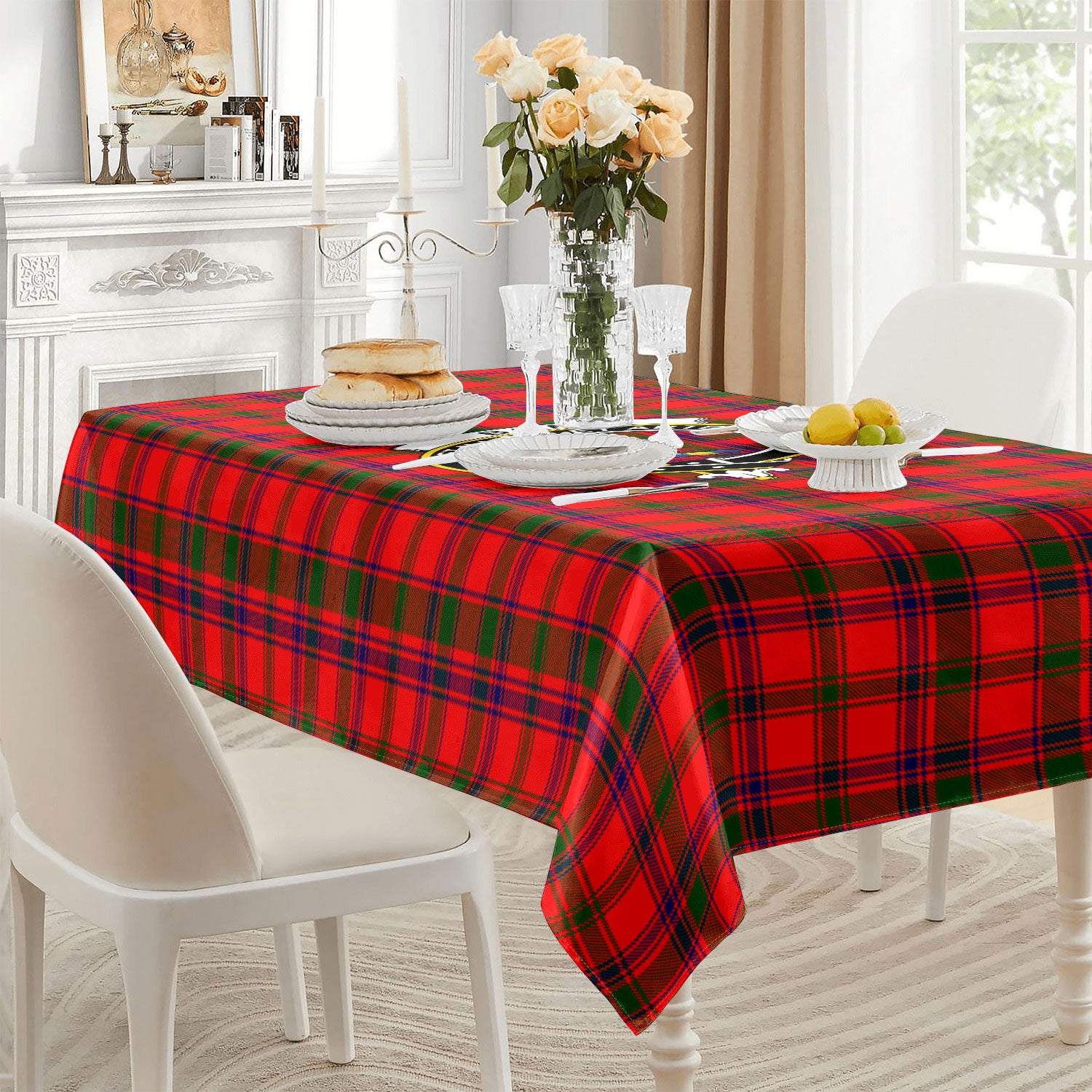 Bain Tartan Crest Tablecloth