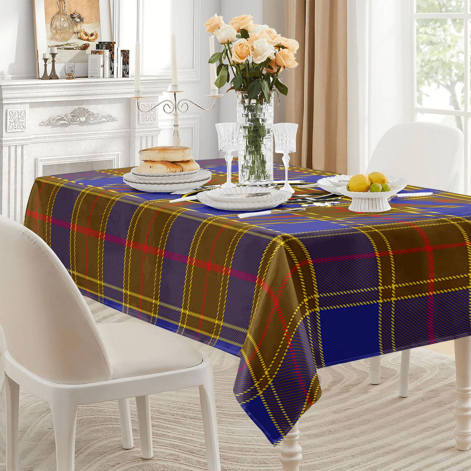 Balfour Modern Tartan Crest Tablecloth