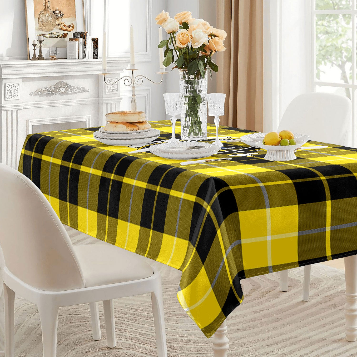 Barclay Dress Modern Tartan Crest Tablecloth