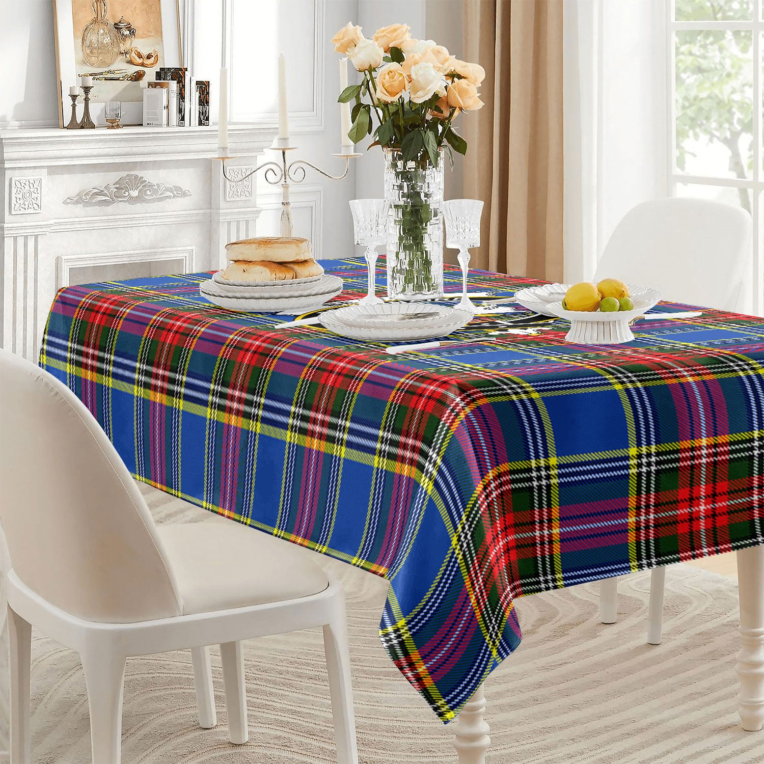 Beaton Modern Tartan Crest Tablecloth