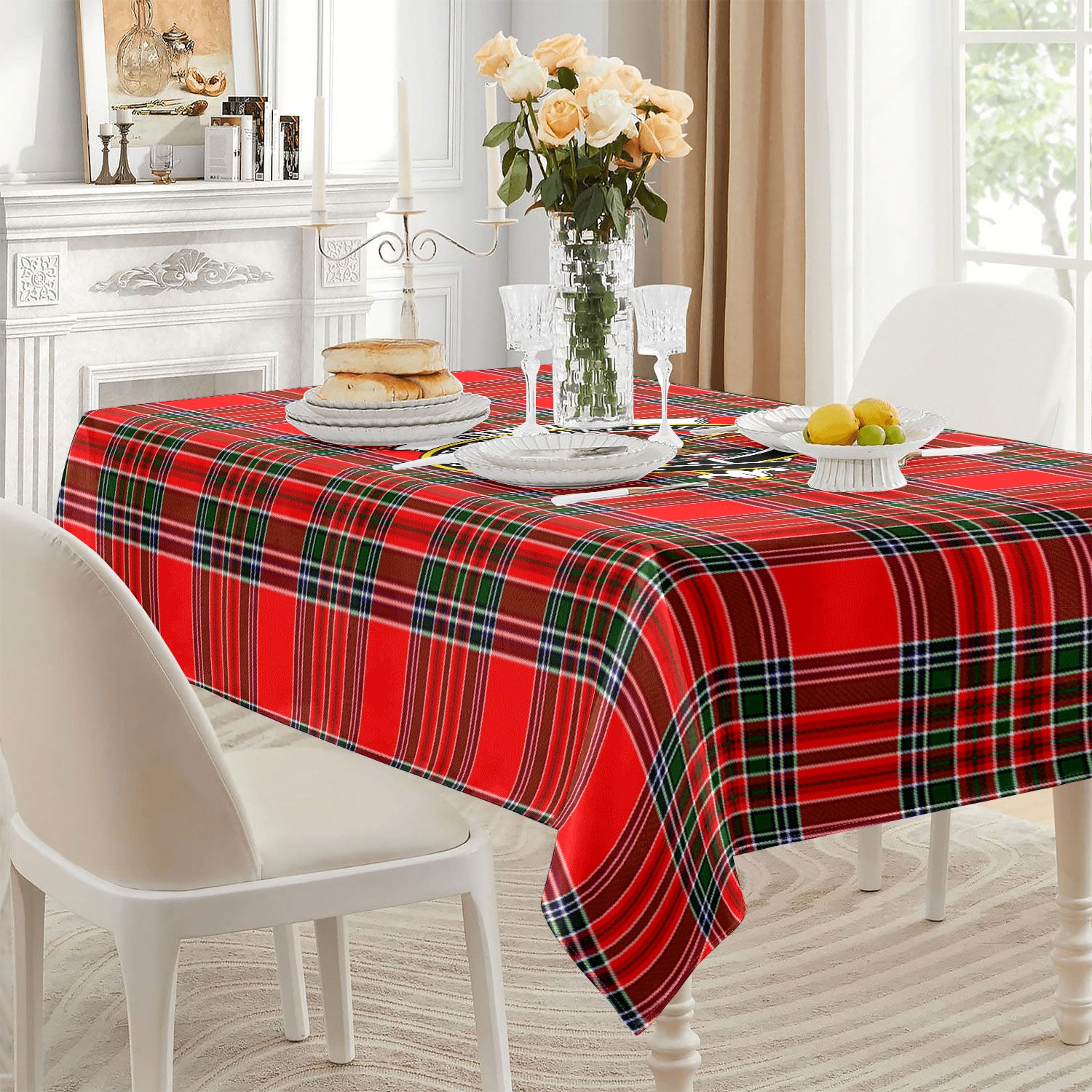Binning (of Wallifoord) Tartan Crest Tablecloth